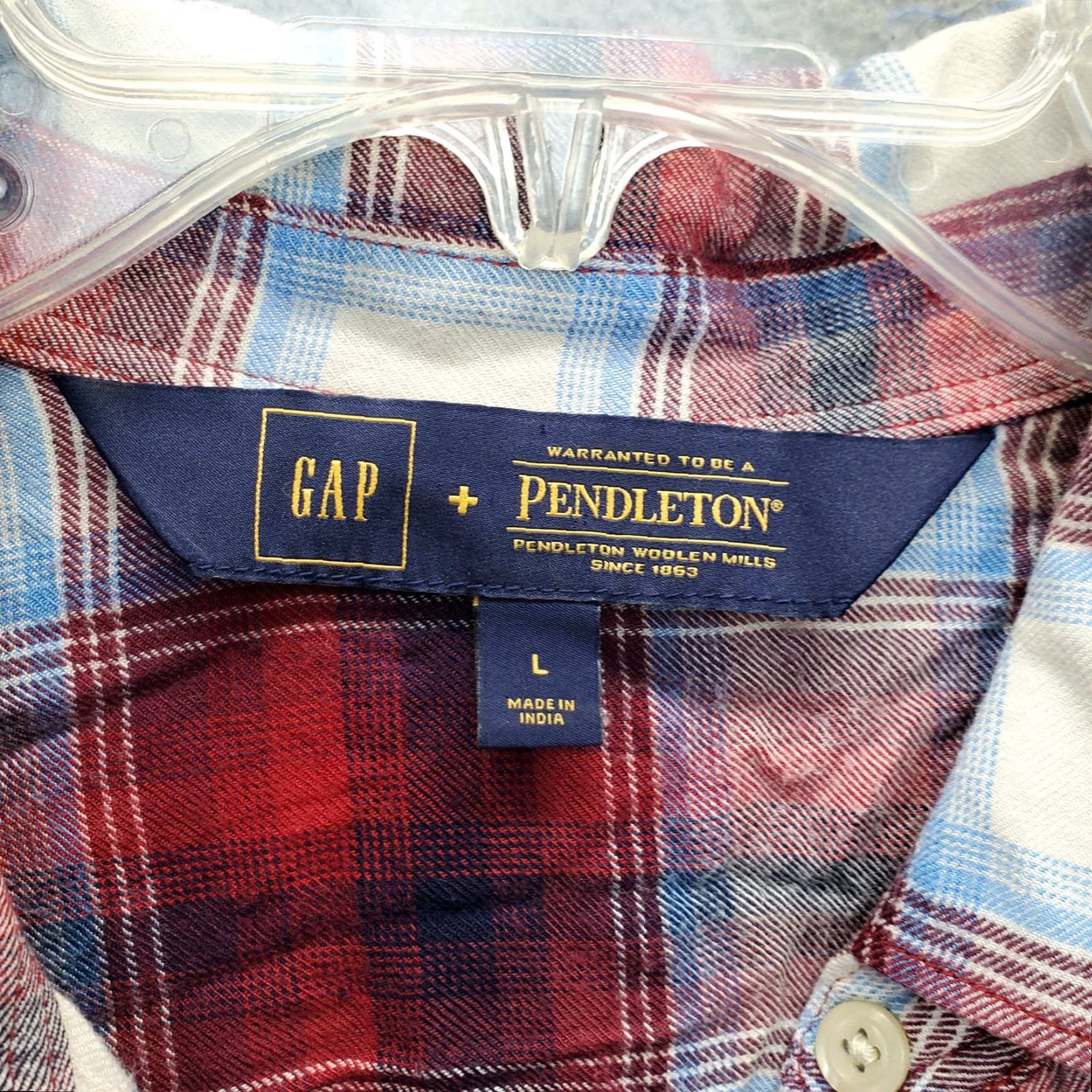 Gap Gap Pendleton Shirt Women L Multi Plaid Detail Chest Pocket Collar Button Up Size L / US 10 / IT 46 - 5 Thumbnail