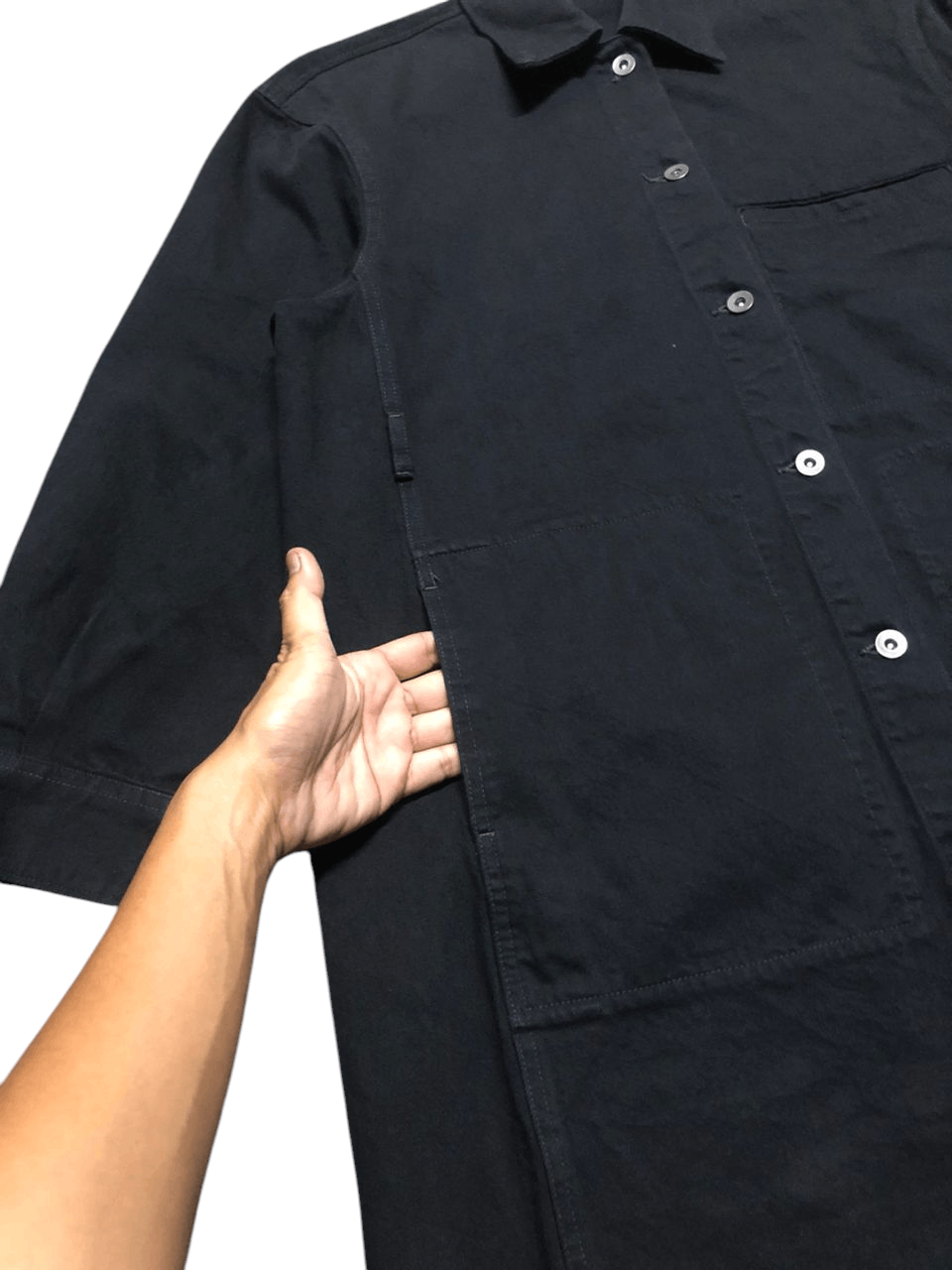 Lemaire × Uniqlo Uniqlo x Lemaire All Black Denim Trenchcoat Size L / US 10 / IT 46 - 9 Thumbnail