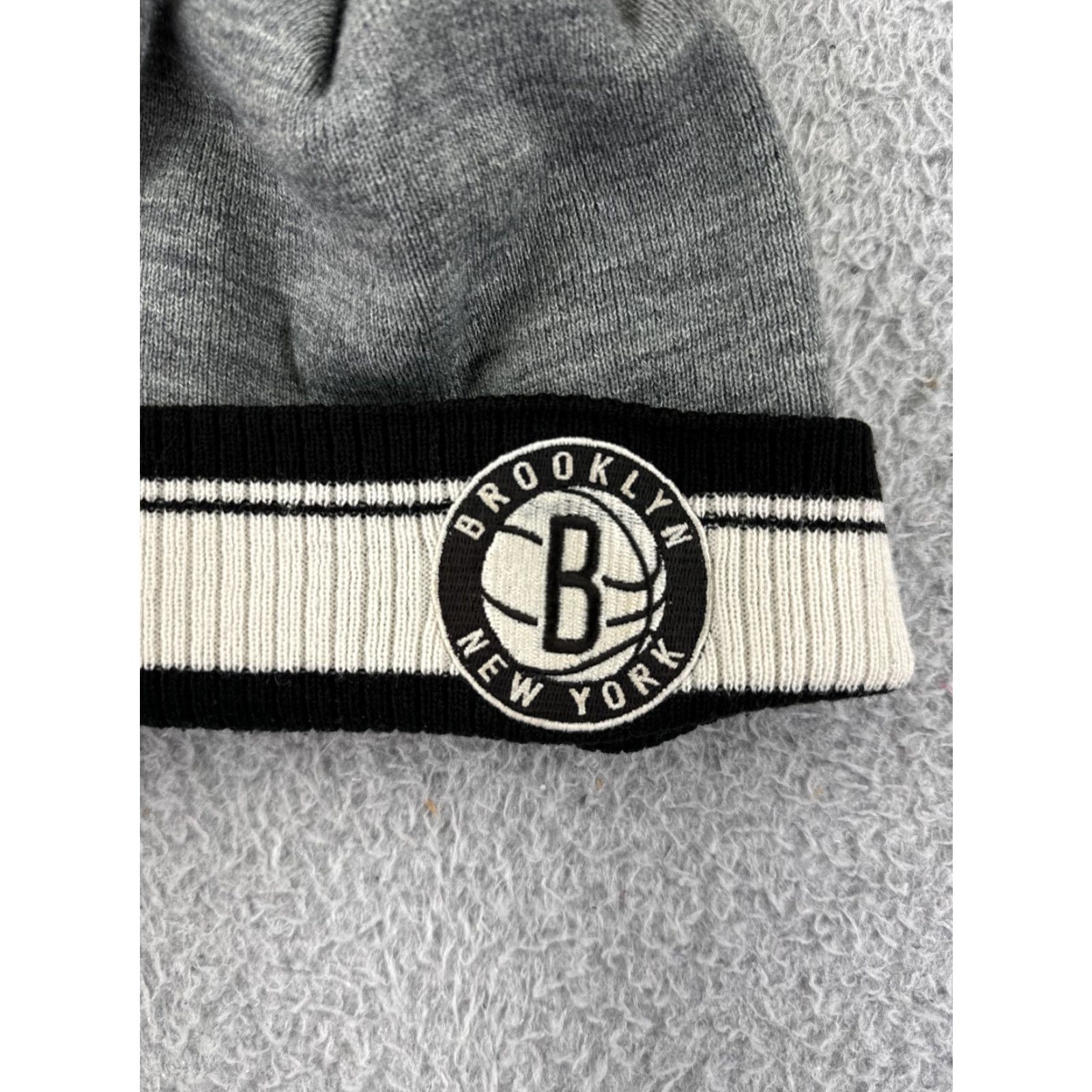 Mitchell & Ness Mitchell & Ness Brooklyn Nets Beanie Mens One Size Gray Size ONE SIZE - 2 Thumbnail