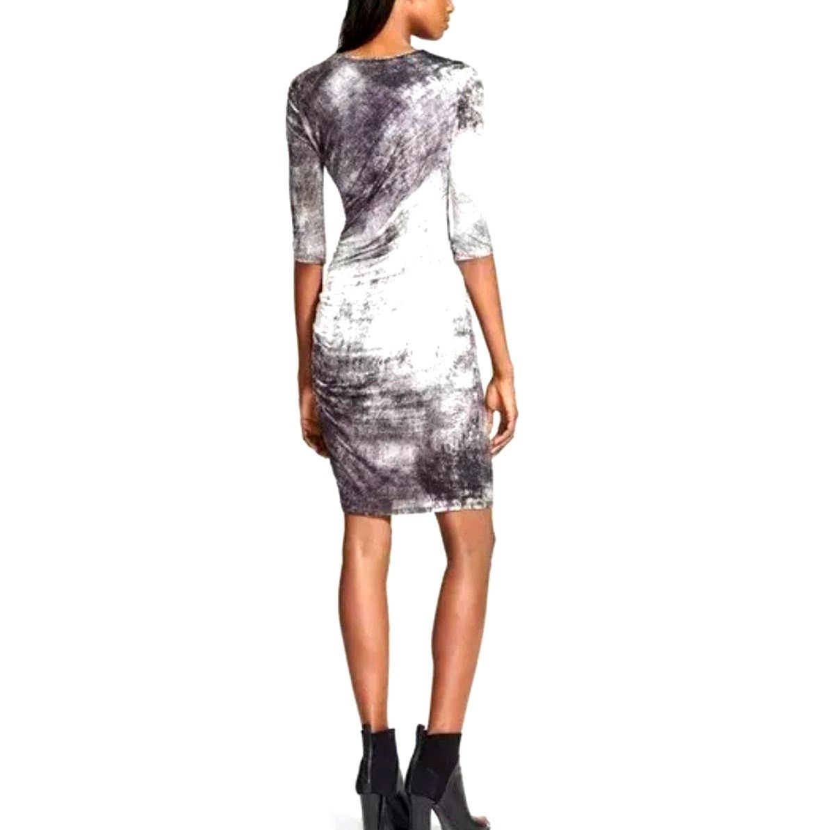 Helmut Lang Helmut Lang New Nova Print Ruched Jersey Dress Size P Size XXS / US 00 / IT 34 - 4 Thumbnail