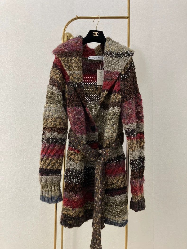 Dior Dior Colorful wool knitted coat Size XS / US 0-2 / IT 36-38 - 1 Thumbnail
