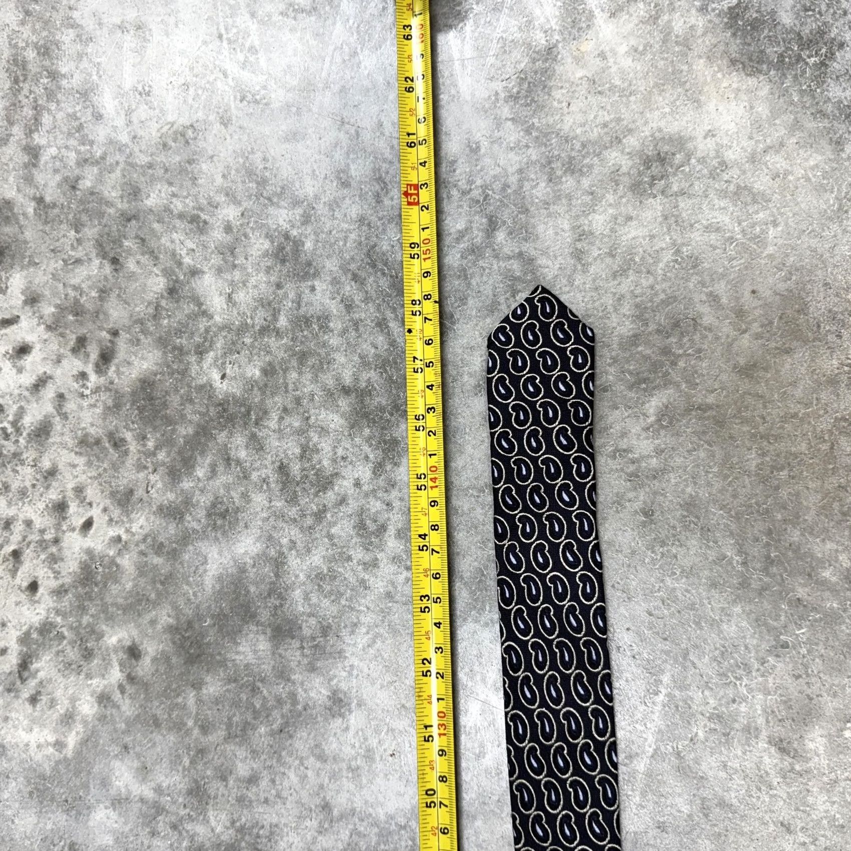 Ermenegildo Zegna Ermenegildo Zegna Tie Mens One Size Navy Blue 100% Silk Paisley Necktie Size ONE SIZE - 6 Thumbnail