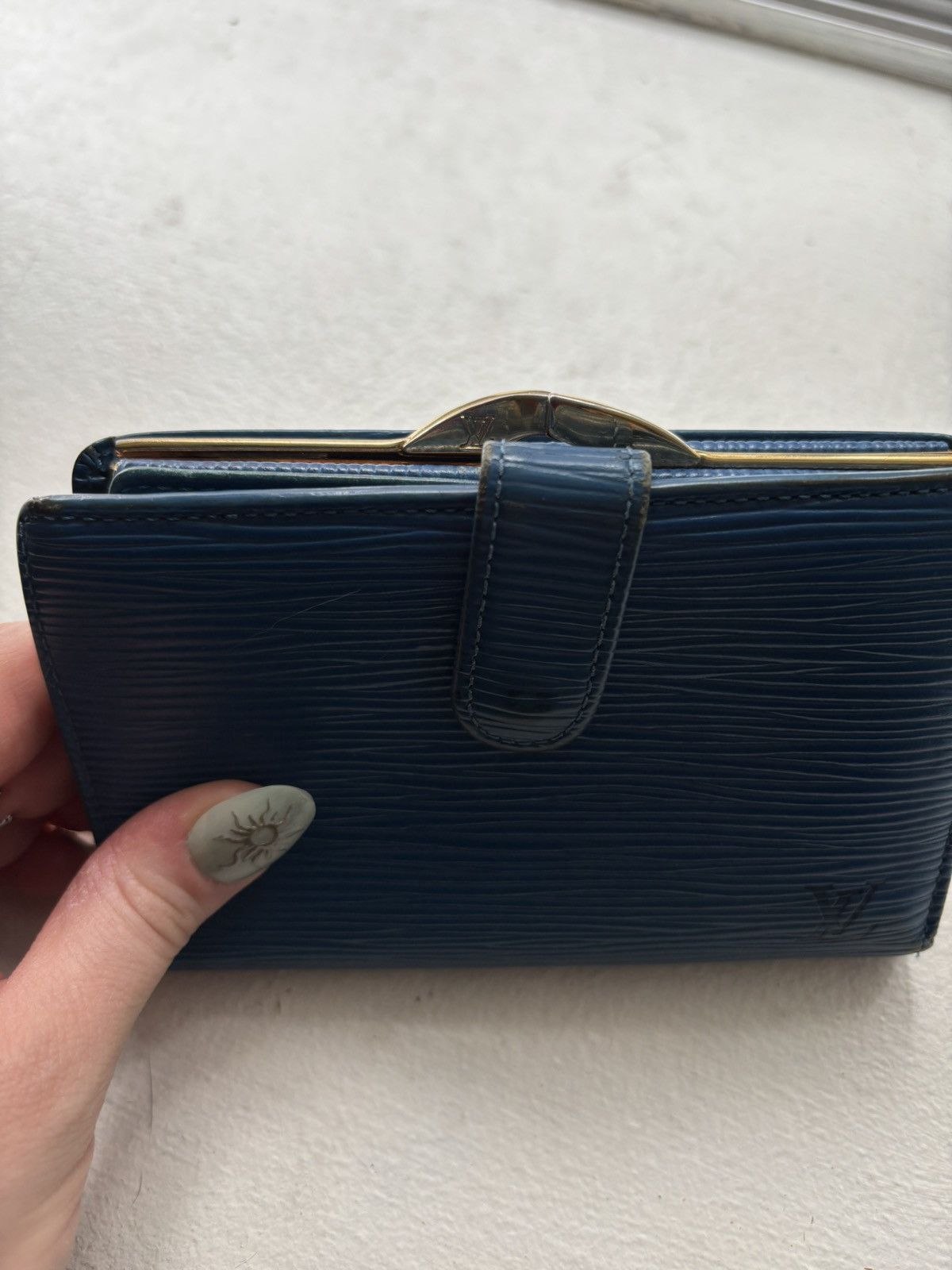 Louis Vuitton Authentic Louis Vuitton Blue Wallet Size ONE SIZE - 4 Thumbnail