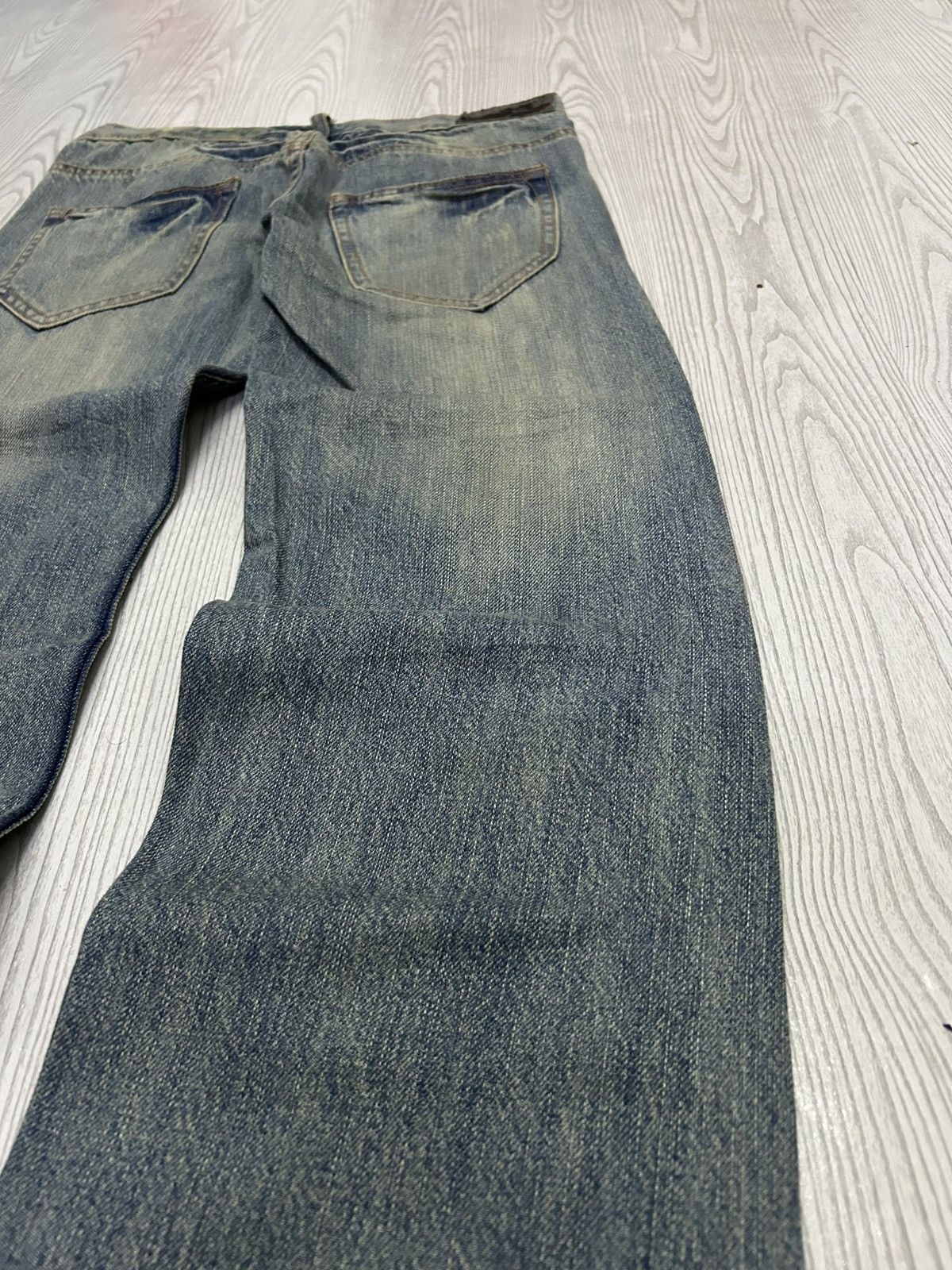 Le Grande Bleu (L.G.B.) Betty Blue Love Denim Fade Washed Patina Heavy Stacked Hem Size US 30 / EU 46 - 14 Thumbnail