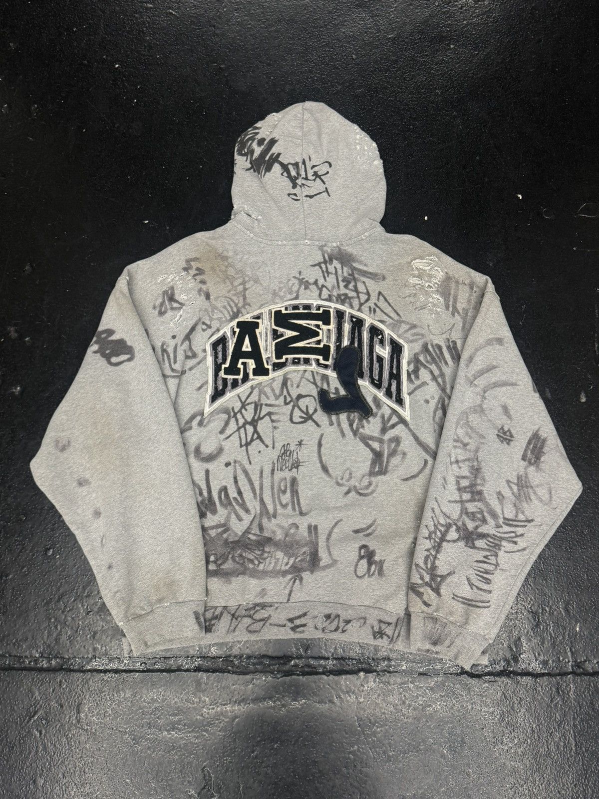 Balenciaga Balenciaga skater graffiti zip up hoodie | Grailed