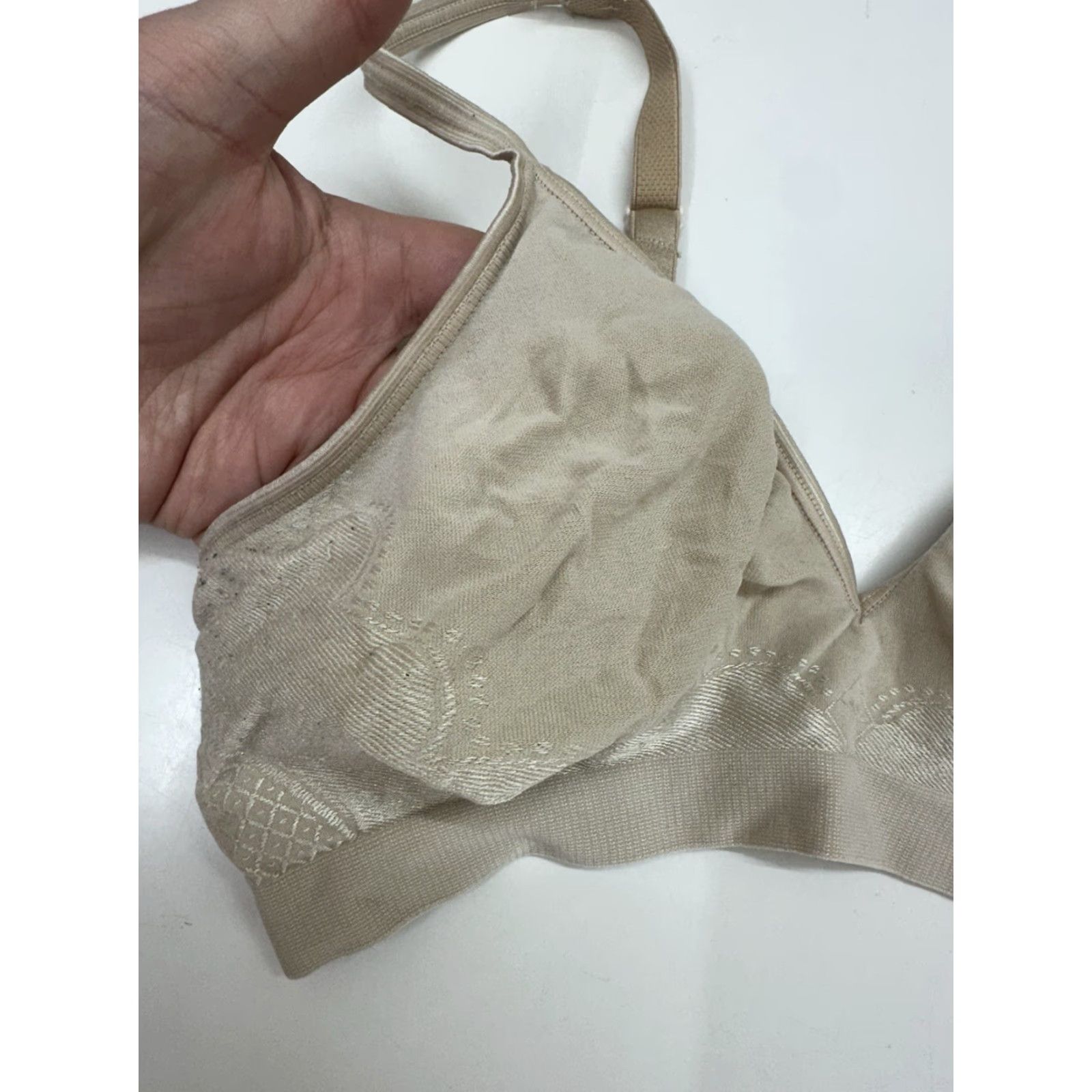 Vintage Barley There Womens Bra Size Large Tan Unpadded Wireless Shirt Bra Womens Barley There L Tan Unpadded Wireless Size ONE SIZE - 2 Thumbnail