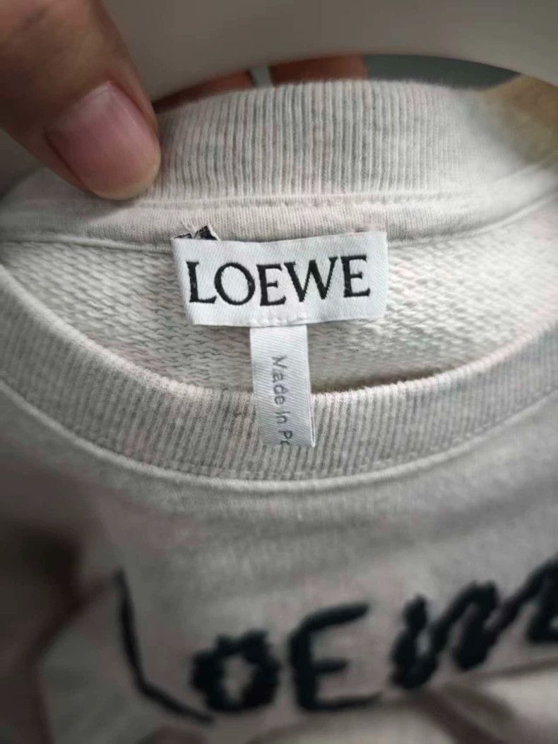 Loewe LOEWE Light gray round neck hoodie Size S / US 4 / IT 40 - 3 Thumbnail
