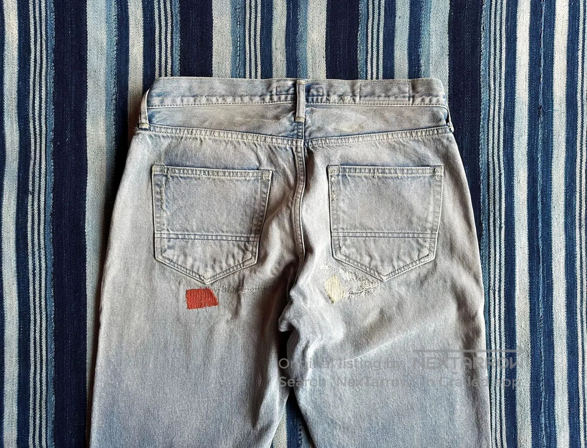 FDMTL fdmtl slim fit denim distressed patchwork jeans. Size US 32 / EU 48 - 4 Thumbnail