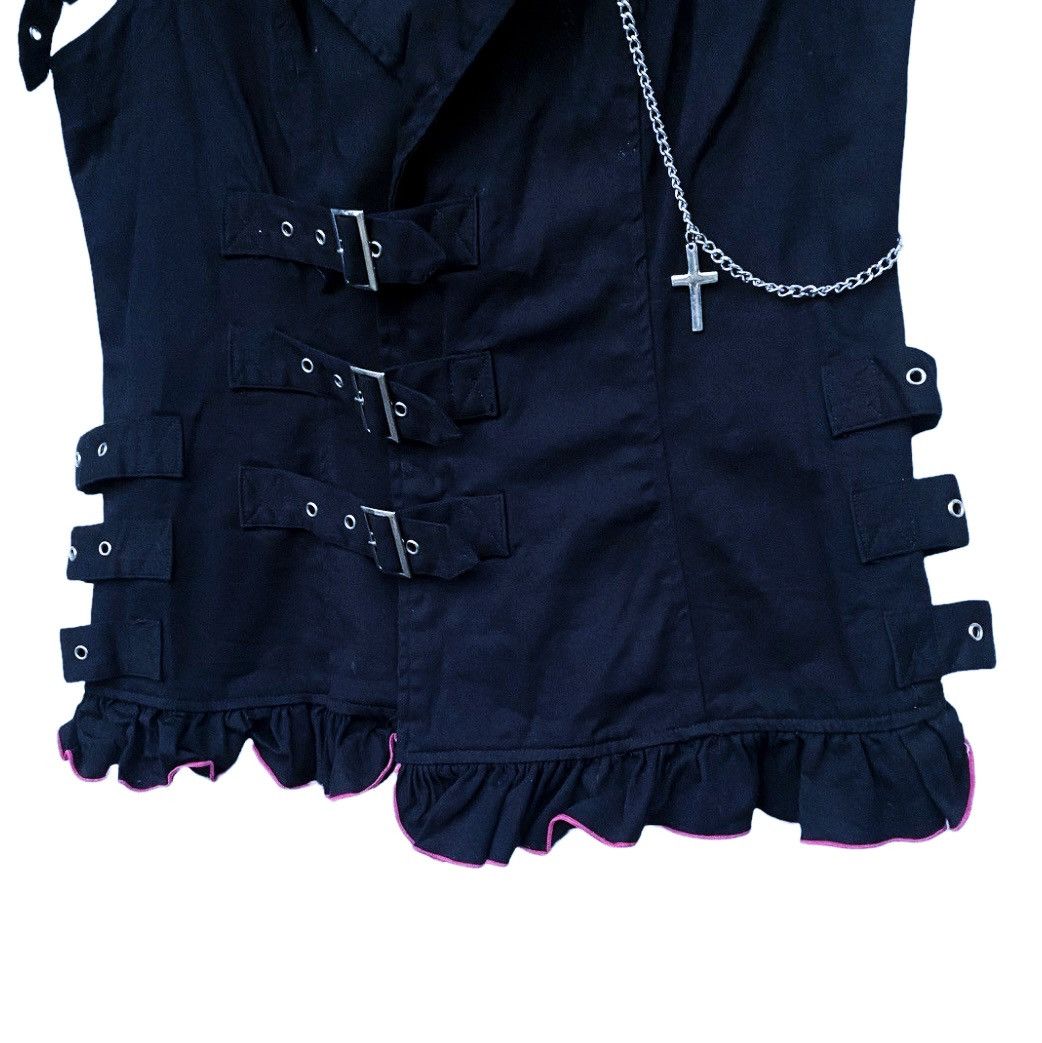Japanese Brand BODYLINE devil horns punk vest 🧛🏻‍♀️🖤 Size ONE SIZE - 14 Thumbnail