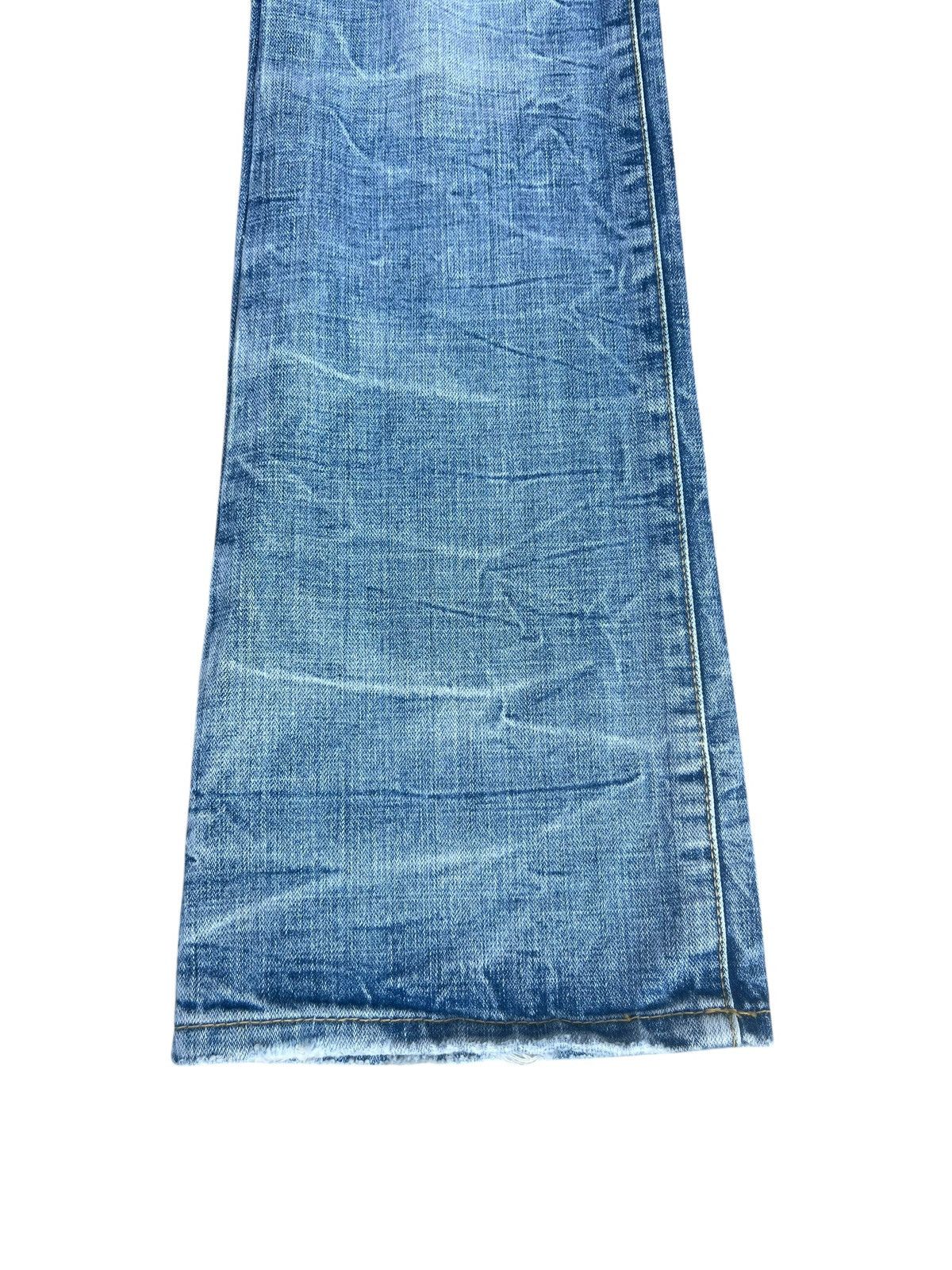 Japanese Brand Dirty Mud Ozz-First PinBall Distress Rip Denim Flare Jeans Size US 29 - 8 Thumbnail