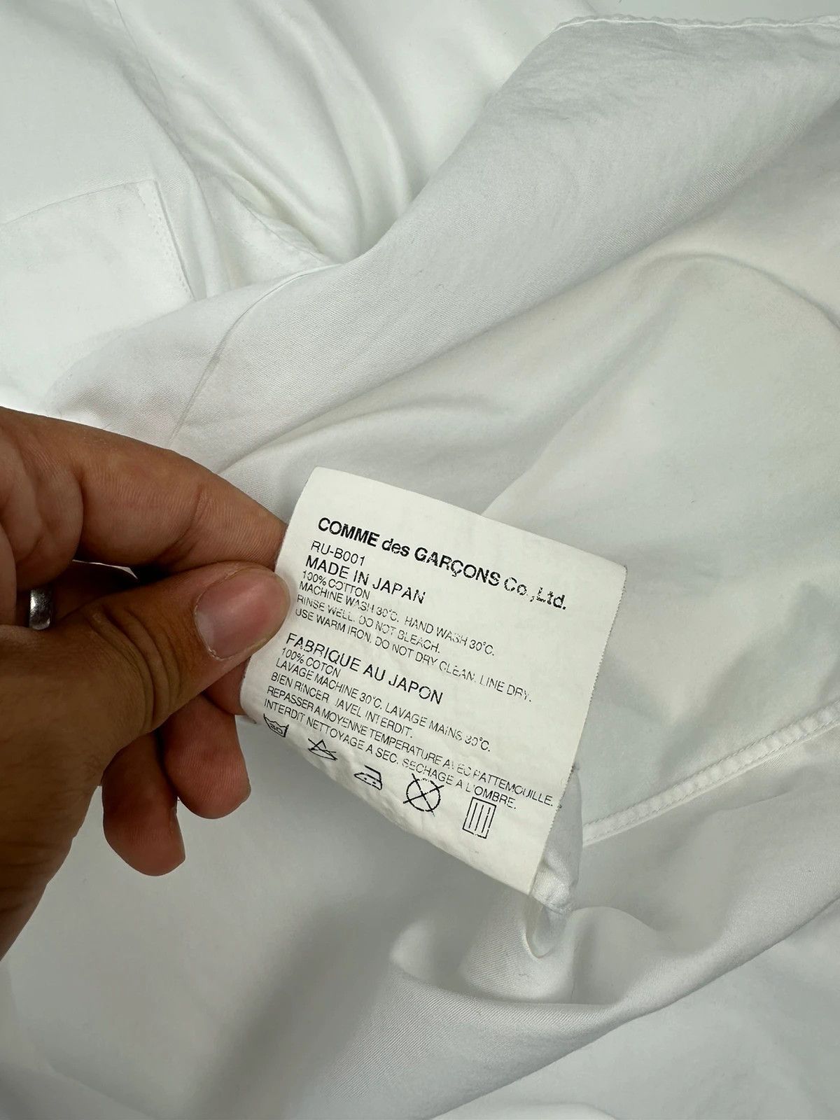 Comme des Garcons Comme Des Garçons 00’s White Cotton Simple Dress Shirt Size S / US 4 / IT 40 - 8 Thumbnail