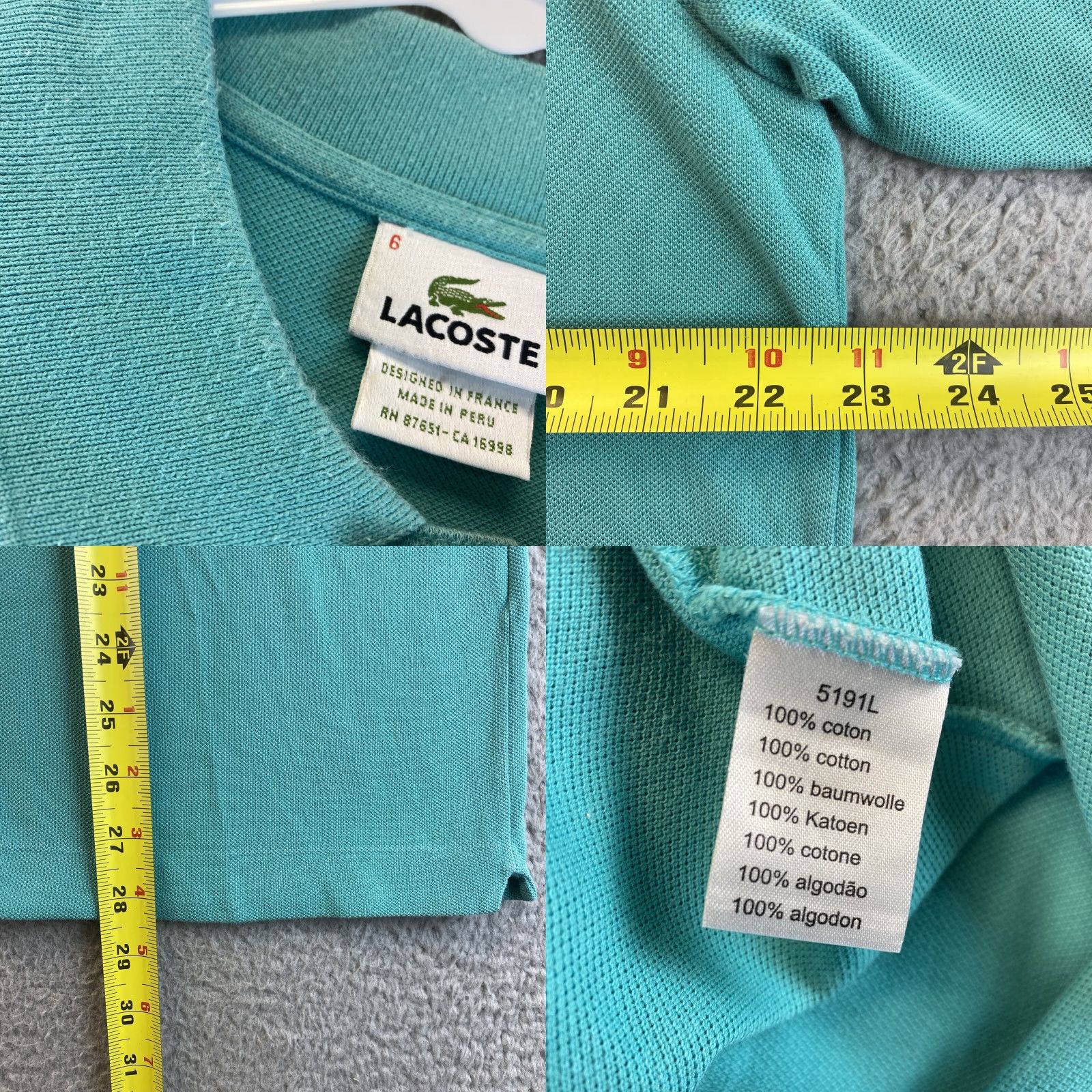 Lacoste Lacoste Polo Shirt XL Men's Cotton Short Sleeve Casual Green Logo T-Shirt /81-67 Size US XL / EU 56 / 4 - 8 Thumbnail