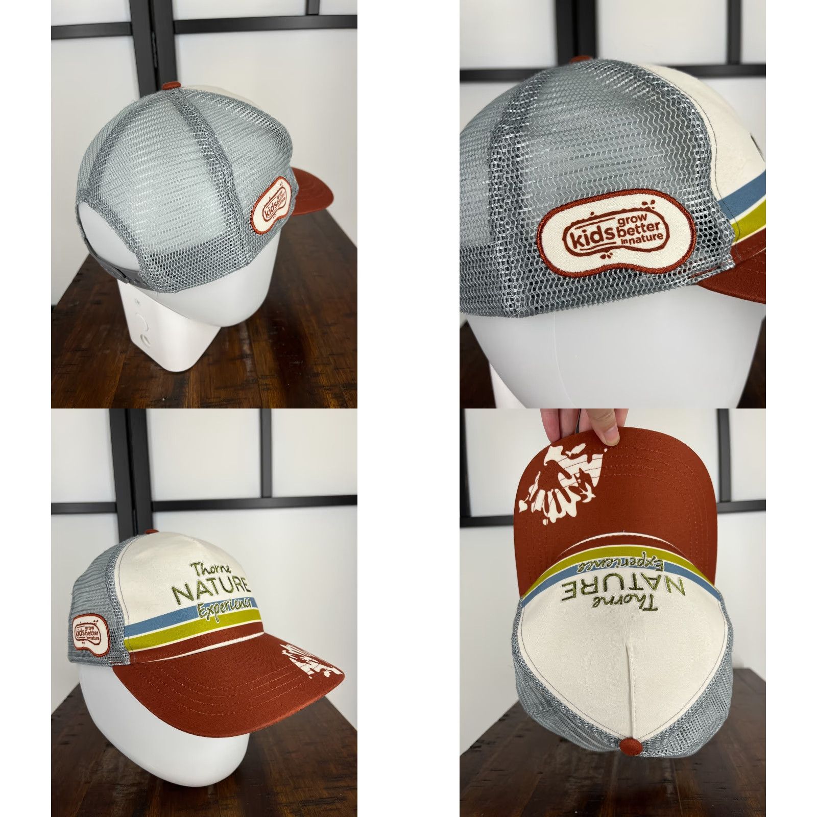 Vintage Boco Gear Hat Trucker Adult Medium Brown A dult Medium Brown Trucker Hat Cap Camp Hiking Nature Logo Size ONE SIZE - 8 Thumbnail