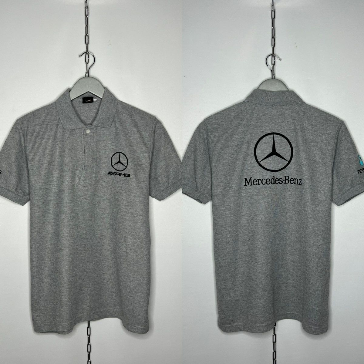 Mercedes-Benz Mercedes Bens AMG Petronas Big Logo Racing Polo Shirt F1 Size US L / EU 52-54 / 3 - 1 Thumbnail