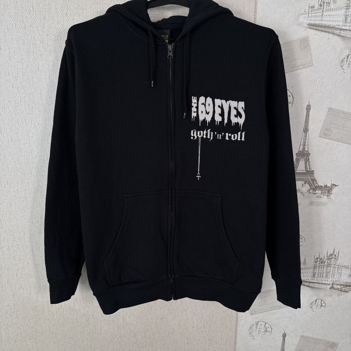 Other Vintage The 69 eyes Hoodie 00s Gothic Rock Skull Black L Size US L / EU 52-54 / 3 - 7 Thumbnail