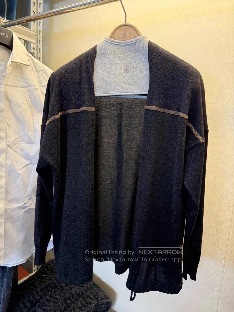Brunello Cucinelli Brunello Cucinelli Beaded Fine Sparkle Cashmere Silk Cardi Size XS / US 0-2 / IT 36-38 - 2 Thumbnail