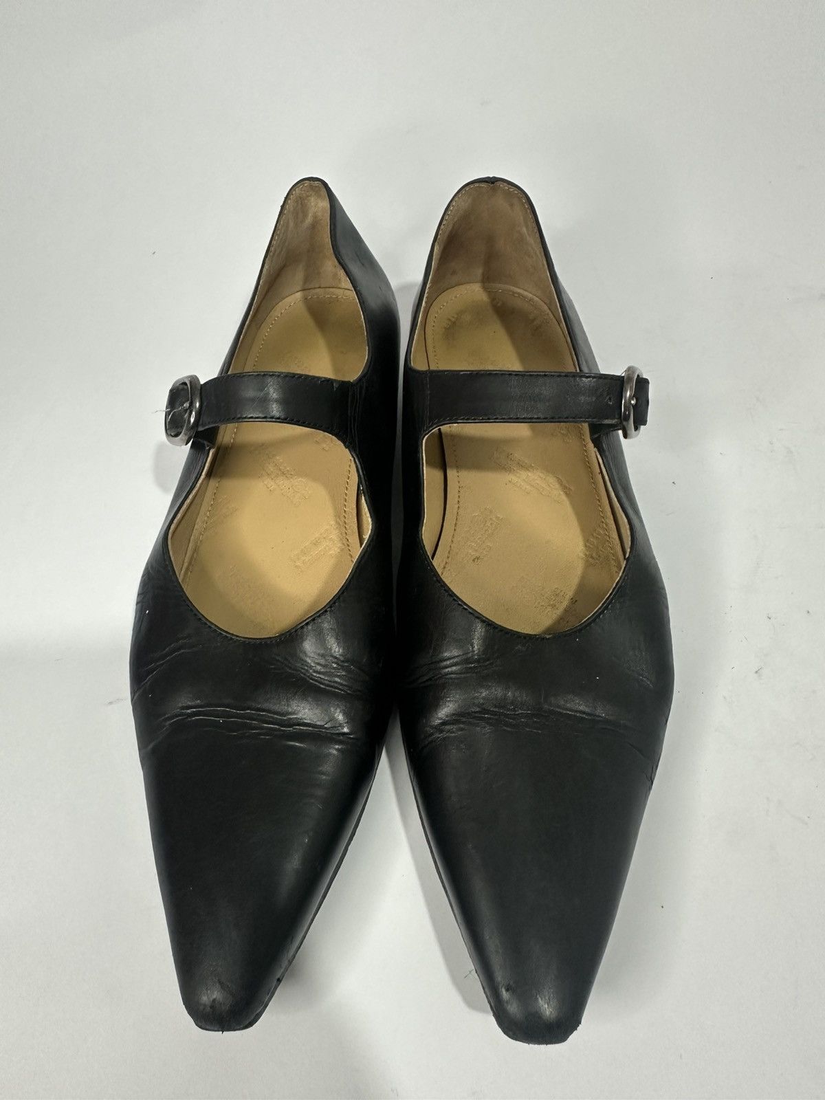 Maison Margiela Maison Margiela Black Hyperion Pointed Toe Leather Loafers. Size US 6 / IT 36 - 1 Thumbnail