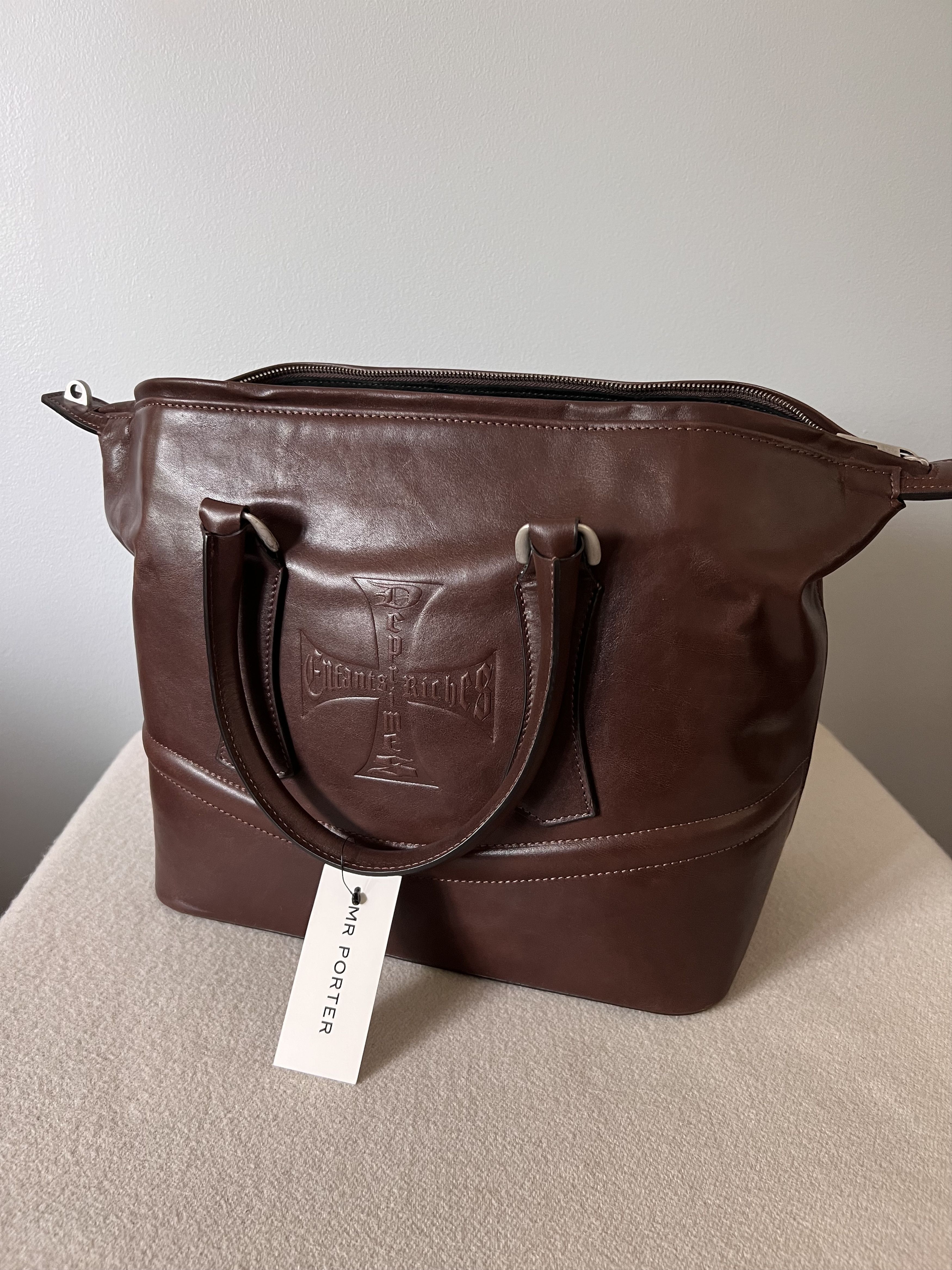 Enfants Riches Deprimes Enfants Riches Deprimes Leather Bowling Bag in Cognac Brown Size ONE SIZE - 7 Thumbnail