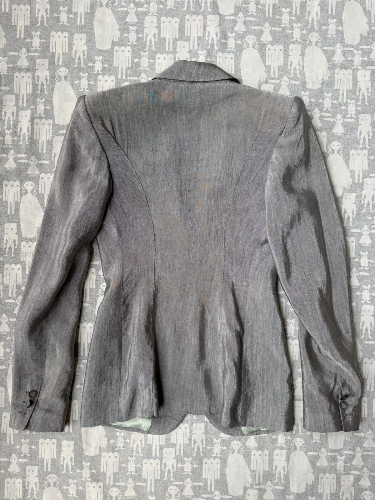 Alexander McQueen Alexander McQueen SS99 Silver Blazer & Skirt Suit Size L / US 10 / IT 46 - 13 Thumbnail