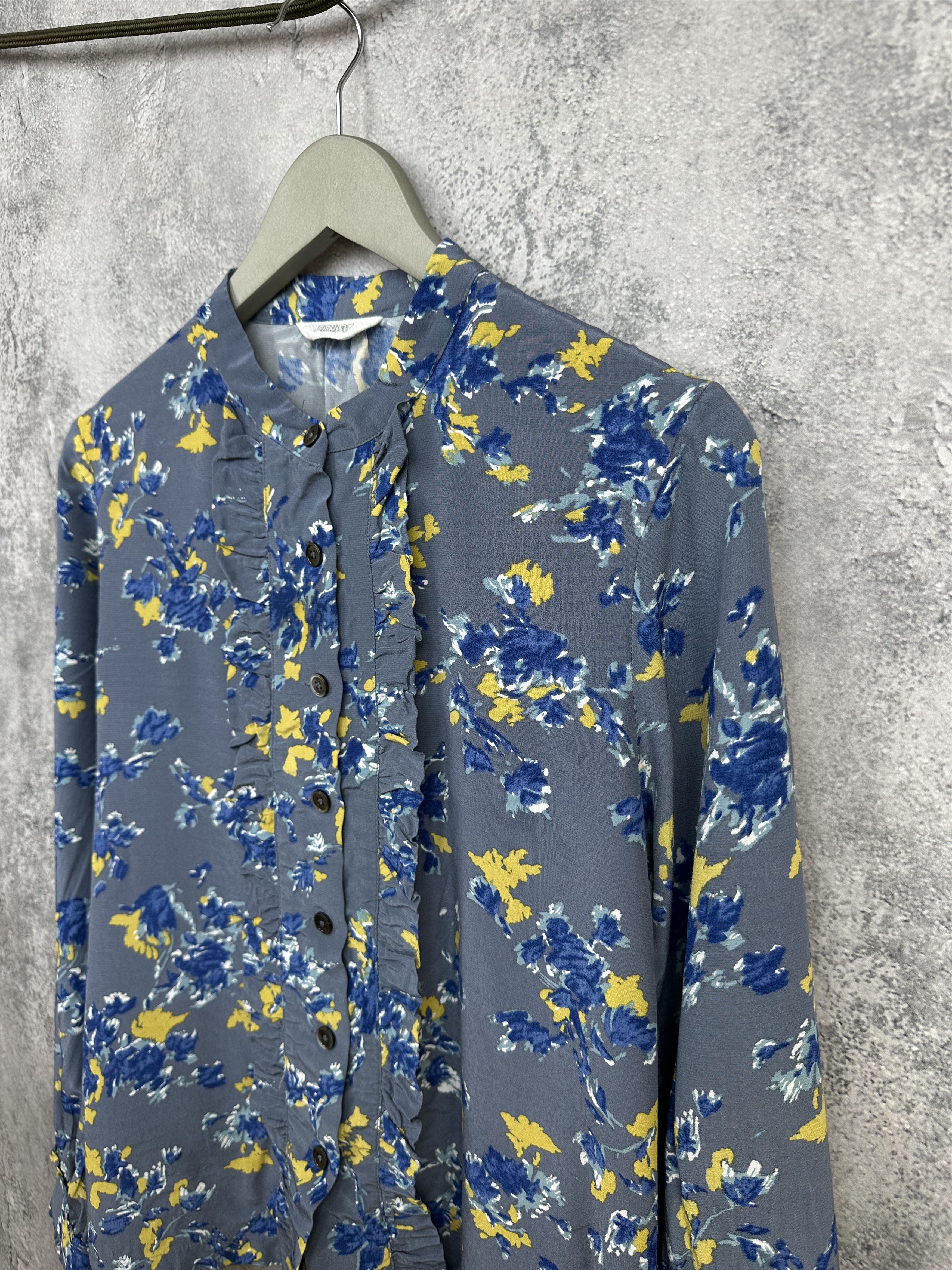 Other Toast Boho Floral Button Shirt Blouse Ruffle Front Viscose Size M / US 6-8 / IT 42-44 - 5 Thumbnail