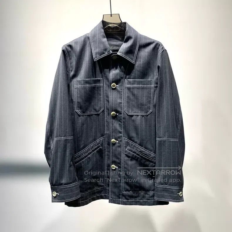 Versace Versace Main line vertical striped cargo jacket jacket Size US S / EU 44-46 / 1 - 1 Thumbnail