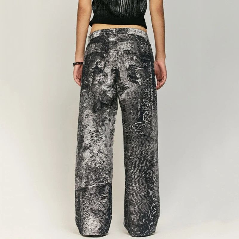Jean Casual Wide Leg Printed Jeans Size US 32 / EU 48 - 4 Thumbnail