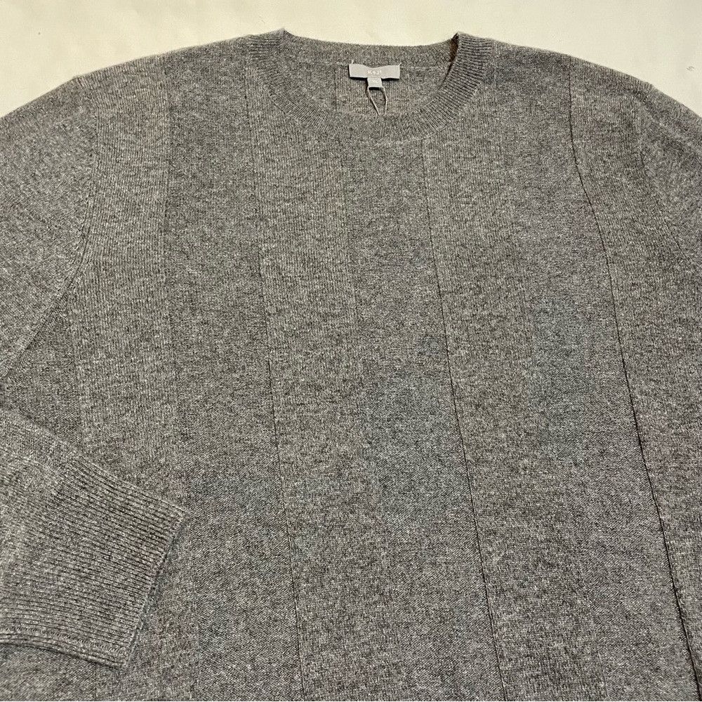 Other NWT New KIER & J Shadow Stripe Crewneck Wool Blend Grey Swe Size US XL / EU 56 / 4 - 4 Thumbnail
