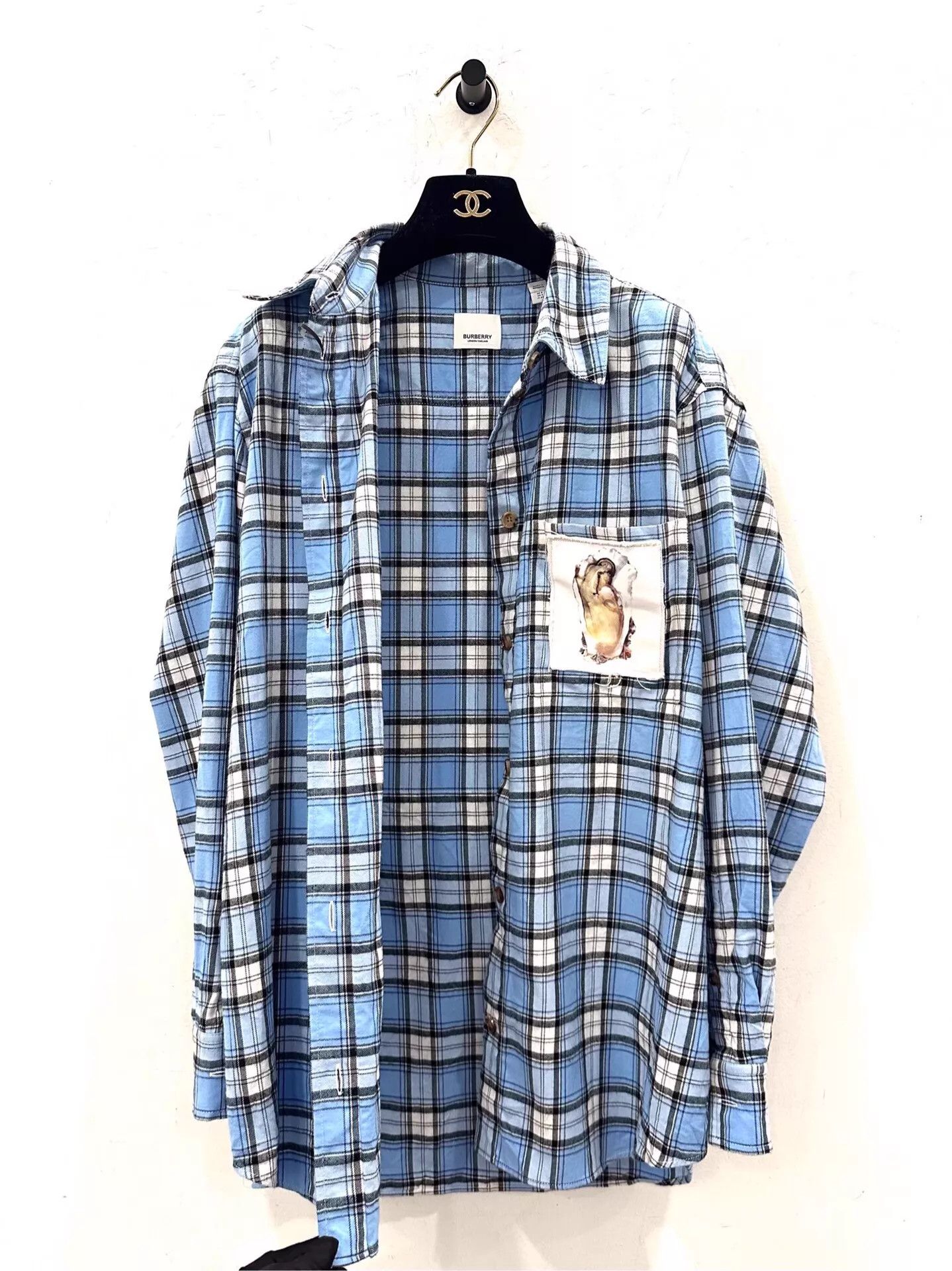 Burberry Burberry Montage logo women's blue check UK8 shirt-jacket Size S / US 4 / IT 40 - 4 Thumbnail
