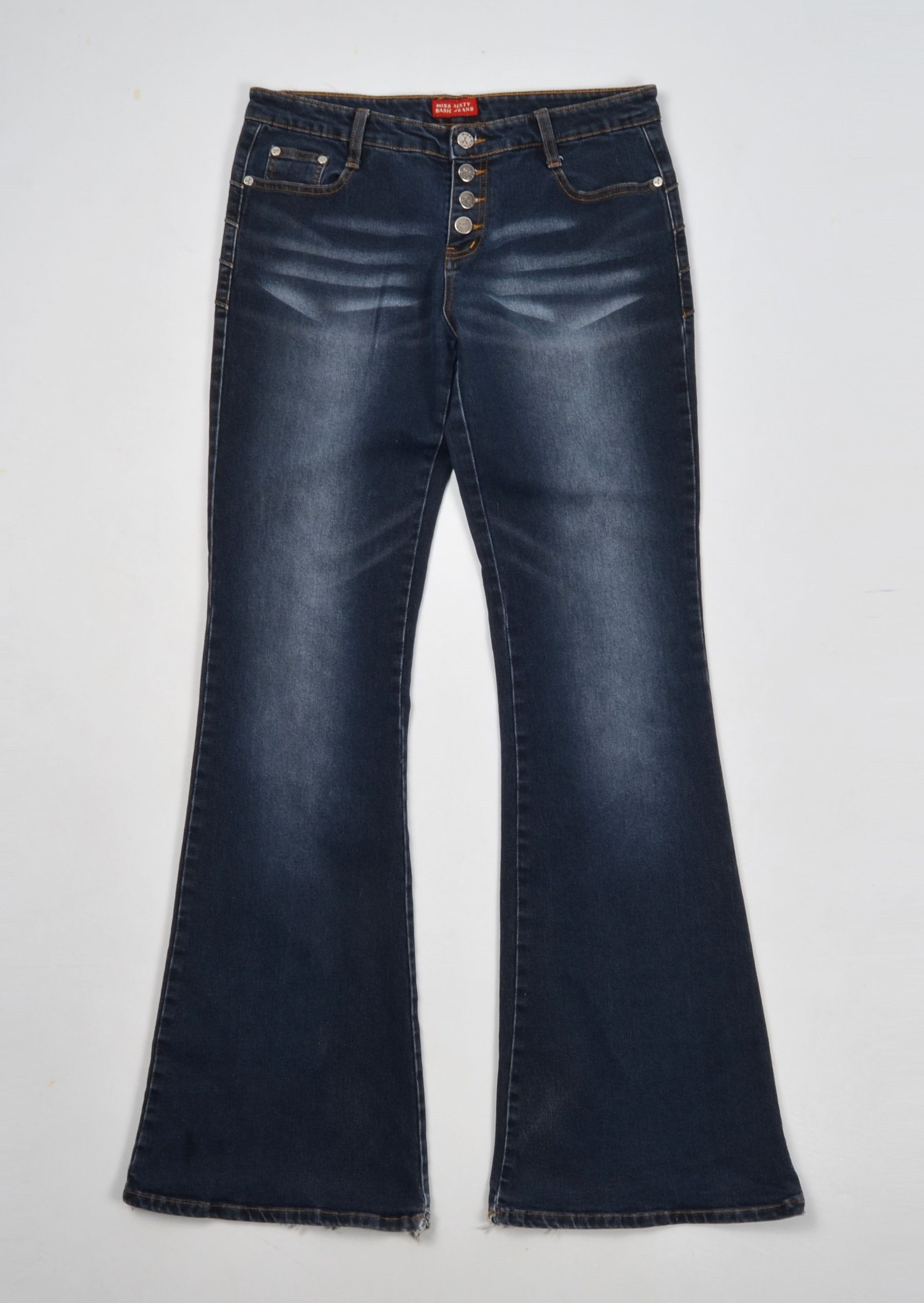 Miss Sixty × Vintage Miss Sixty Y2K Bootcut Flared Dark-Wash Denim Jeans Size 32" / US 10 / IT 46 - 1 Thumbnail
