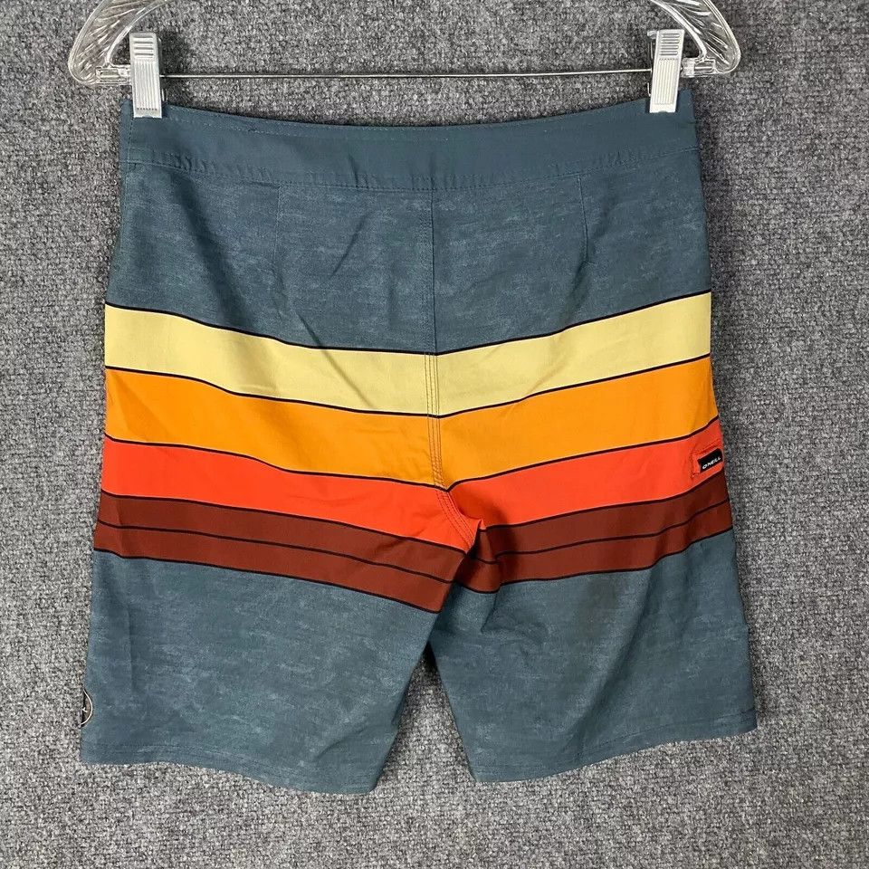 O'Neill O'Neill Swim Trunks Men's 27 Hyperfreak Striped Polyester Size US 27 - 6 Thumbnail