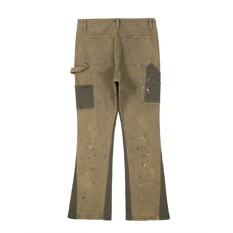 Jean × Vintage Y2K Painted Splash Ink Grunge Cargo Jeans Size US 36 / EU 52 - 5 Thumbnail