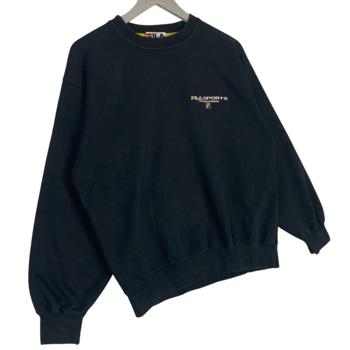 Other Vintage Fila Printed Logo Black Pullover Jumper Size S Size US S / EU 44-46 / 1 - 3 Thumbnail