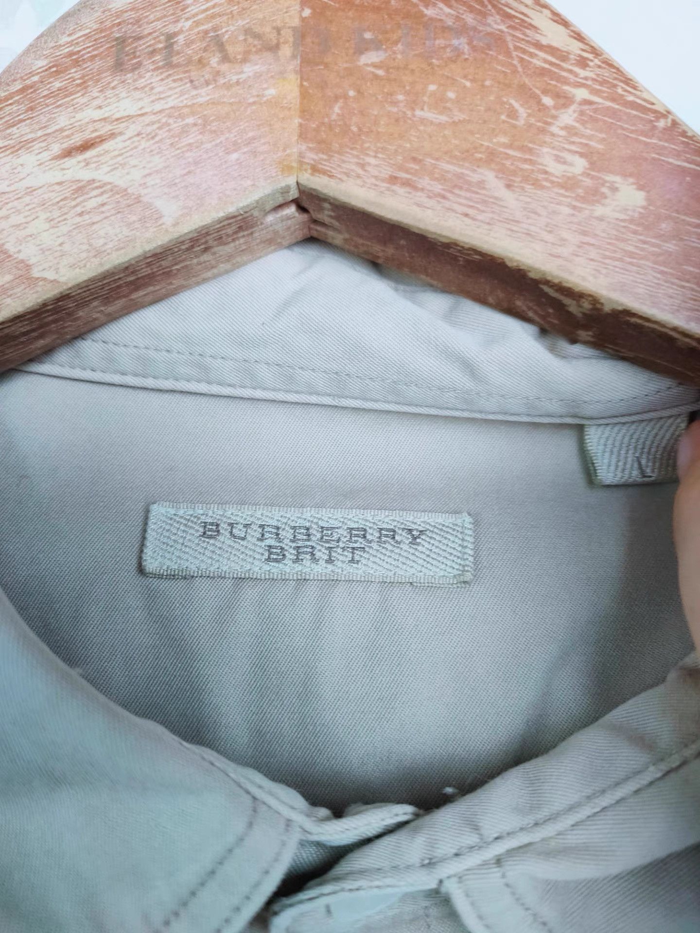 Burberry BURBERRY Men's Long Sleeve Shirt K29 Size US L / EU 52-54 / 3 - 3 Thumbnail