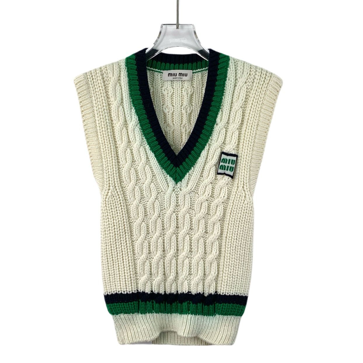 Miu Miu Miu Miu Wool V-neck Sleeveless Knit Vest K26WX Size XS / US 0-2 / IT 36-38 - 1 Thumbnail