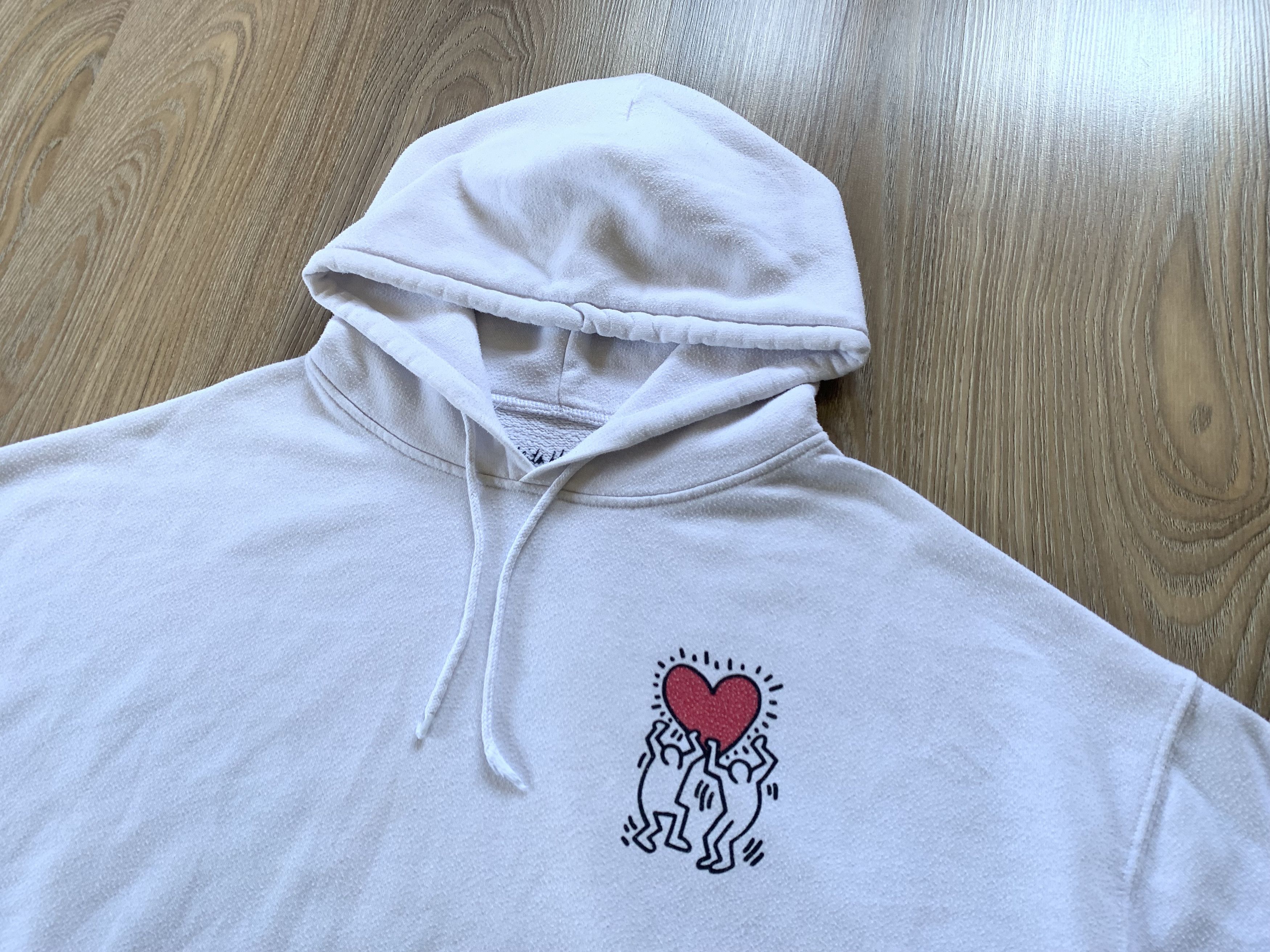 Keith Haring Keith Haring Mens White Printed Pop Art Hoodie Size US XL / EU 56 / 4 - 4 Thumbnail