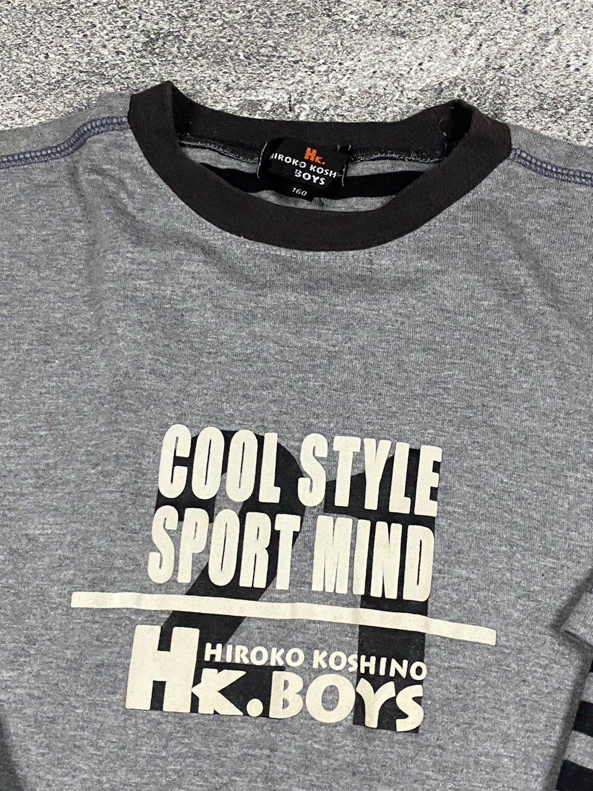 Le Grande Bleu (L.G.B.) Y2k Hiroko koshino boys cool style double layer stripe tee Size US M / EU 48-50 / 2 - 4 Thumbnail