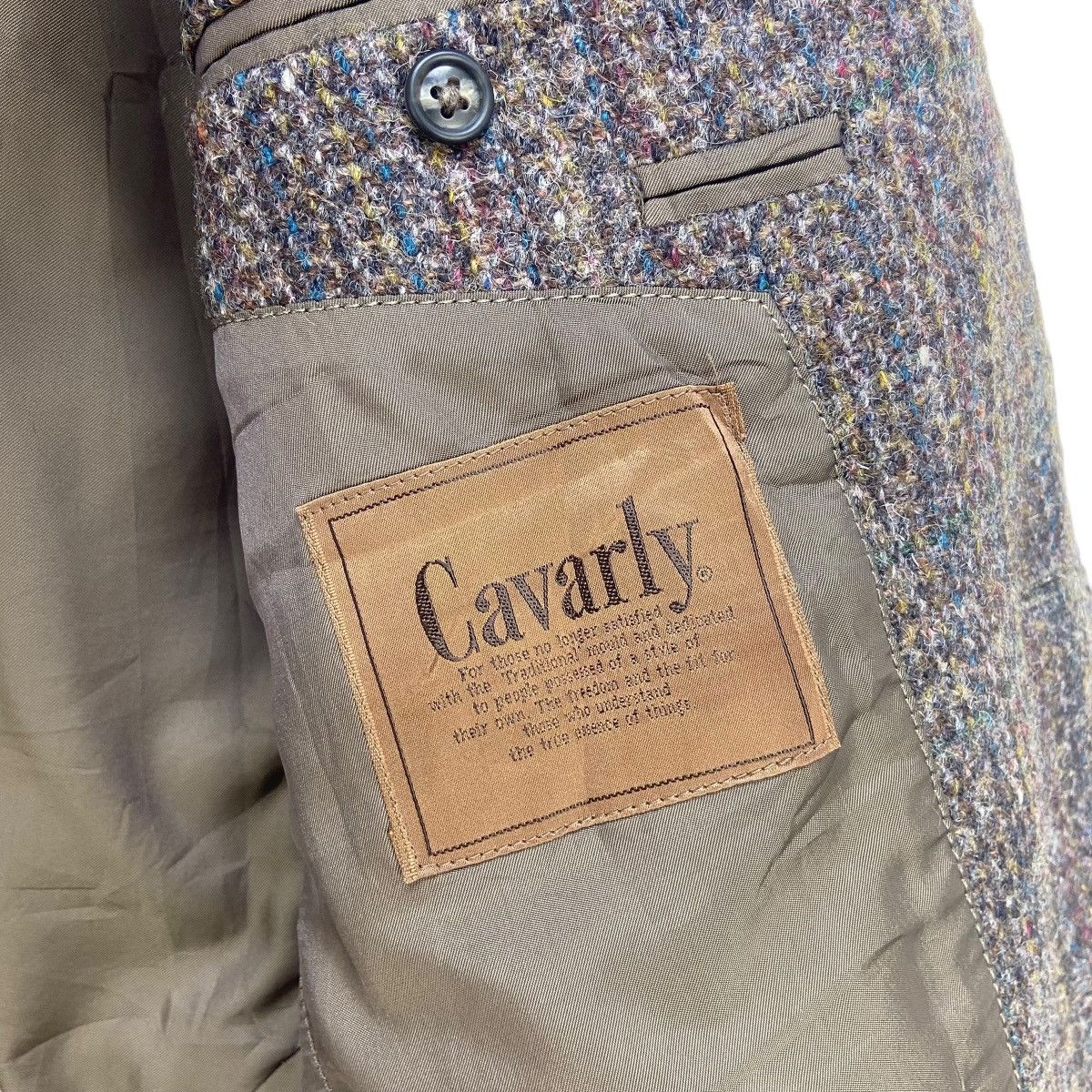Harris Tweed Vintage Hariss Tweed X Cavarly Patchwork Wool Coat Size US S / EU 44-46 / 1 - 13 Thumbnail