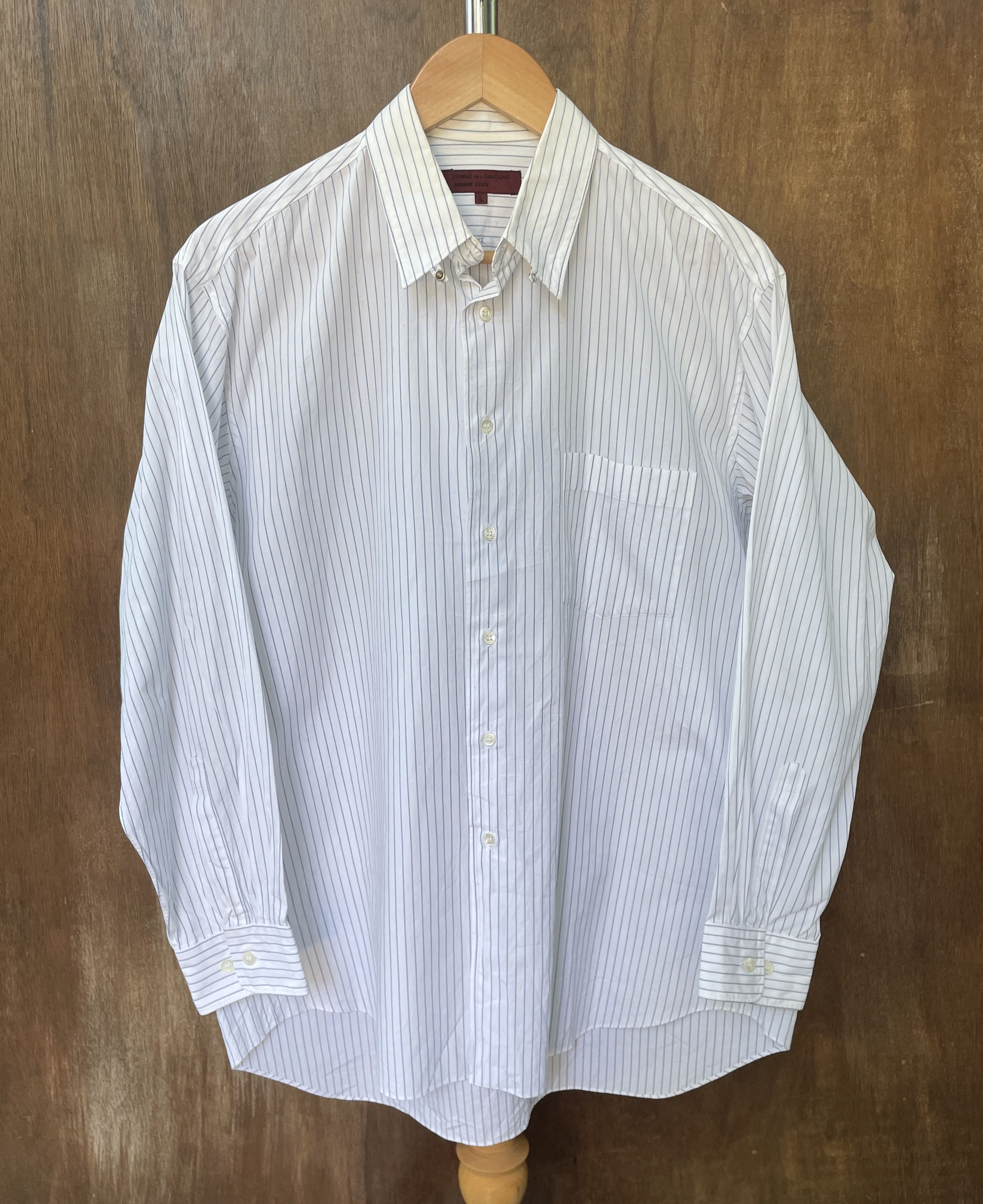Comme des Garcons Homme Deux COMME des GARCONS HOMME DEUX 1989 Stripped Shirt Size US S / EU 44-46 / 1 - 1 Thumbnail