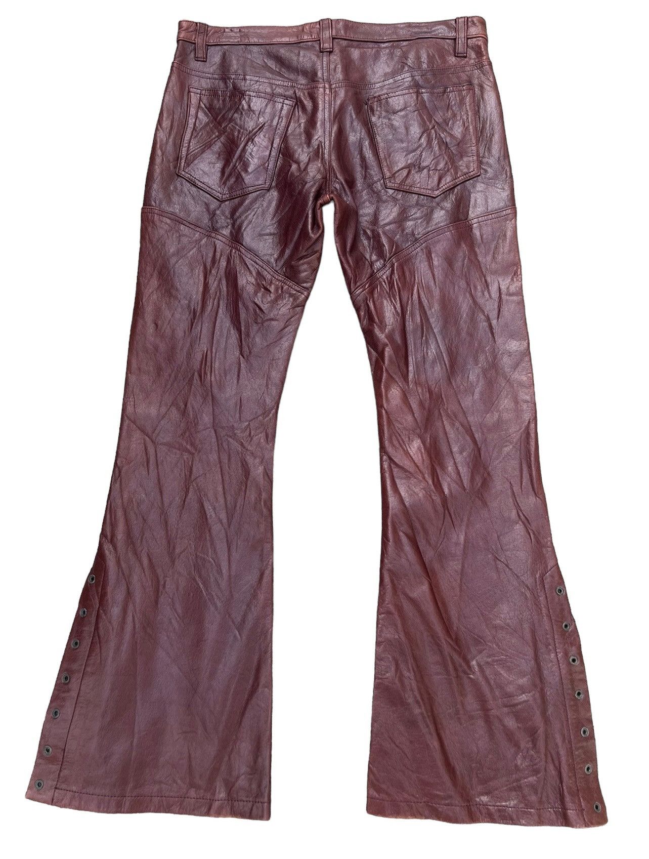 Tornado Mart Vintage Tornado Mart Patina Leather Super Flare Pant Size US 31 - 2 Thumbnail