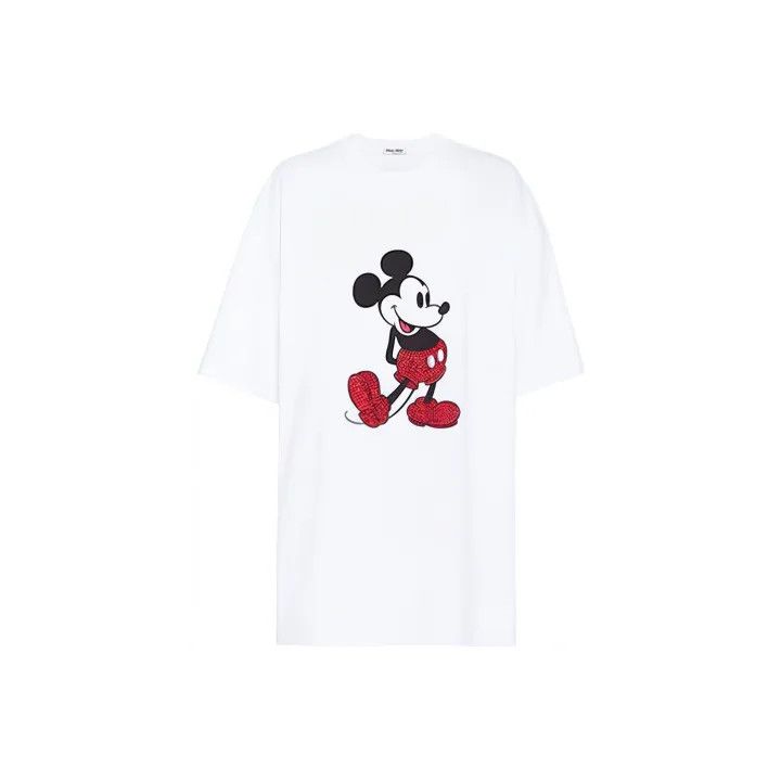 Miu Miu Miu Miu Embroidered Cotton Short Sleeve T-Shirt 0079 Size M / US 6-8 / IT 42-44 - 1 Thumbnail