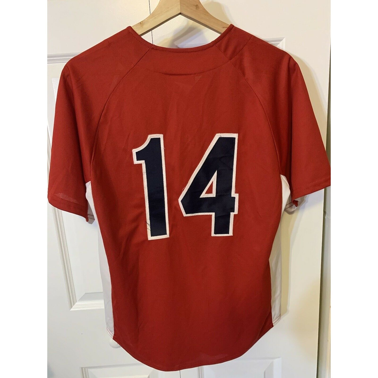 Other Teamwork REBELS Men’s Sz L 34-36 Baseball jersey no 14 red b Size US L / EU 52-54 / 3 - 6 Thumbnail