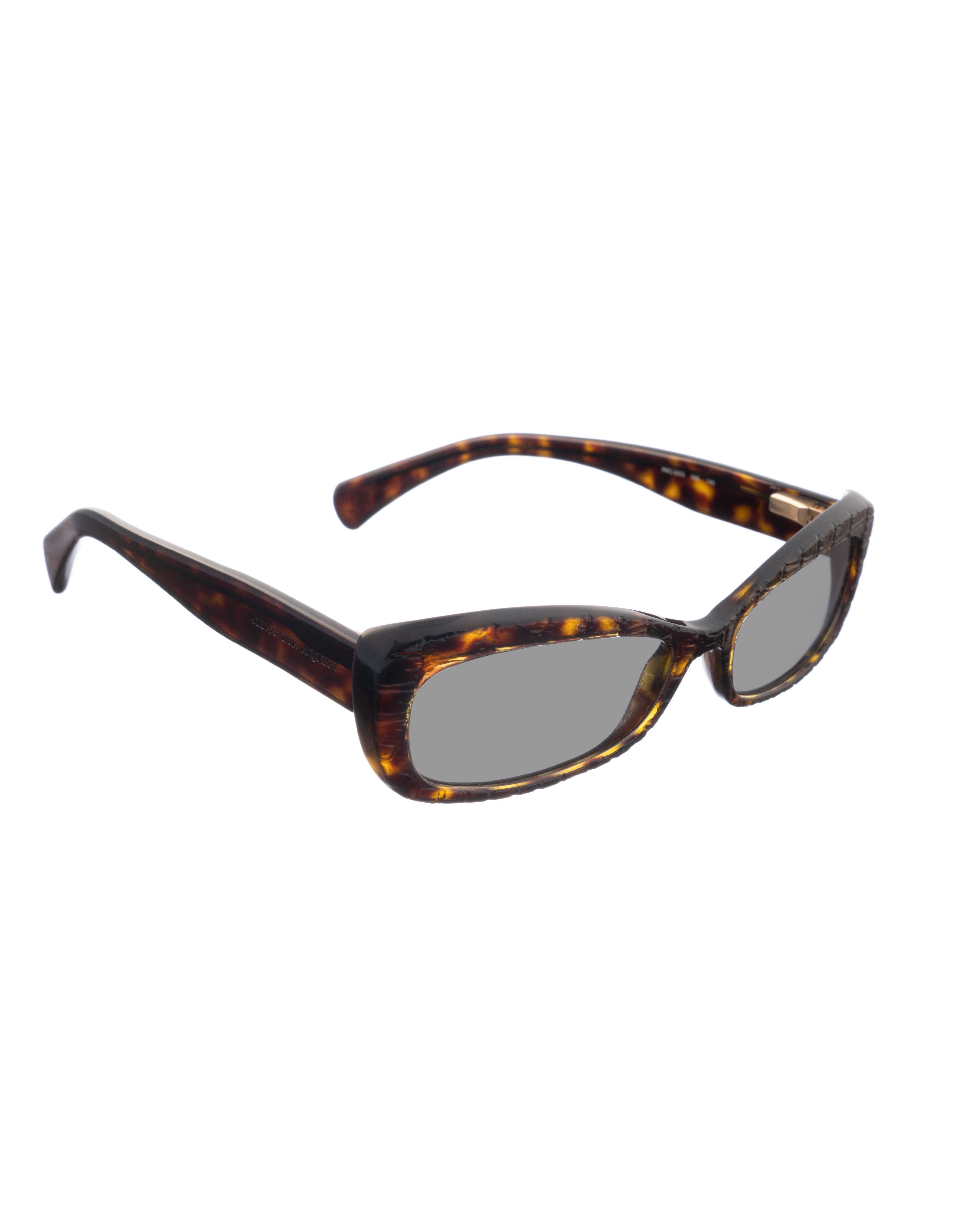 Alexander McQueen Alexander McQueen '90s Havana Crocodile Cat-Eye Sunglasses Size ONE SIZE - 2 Thumbnail