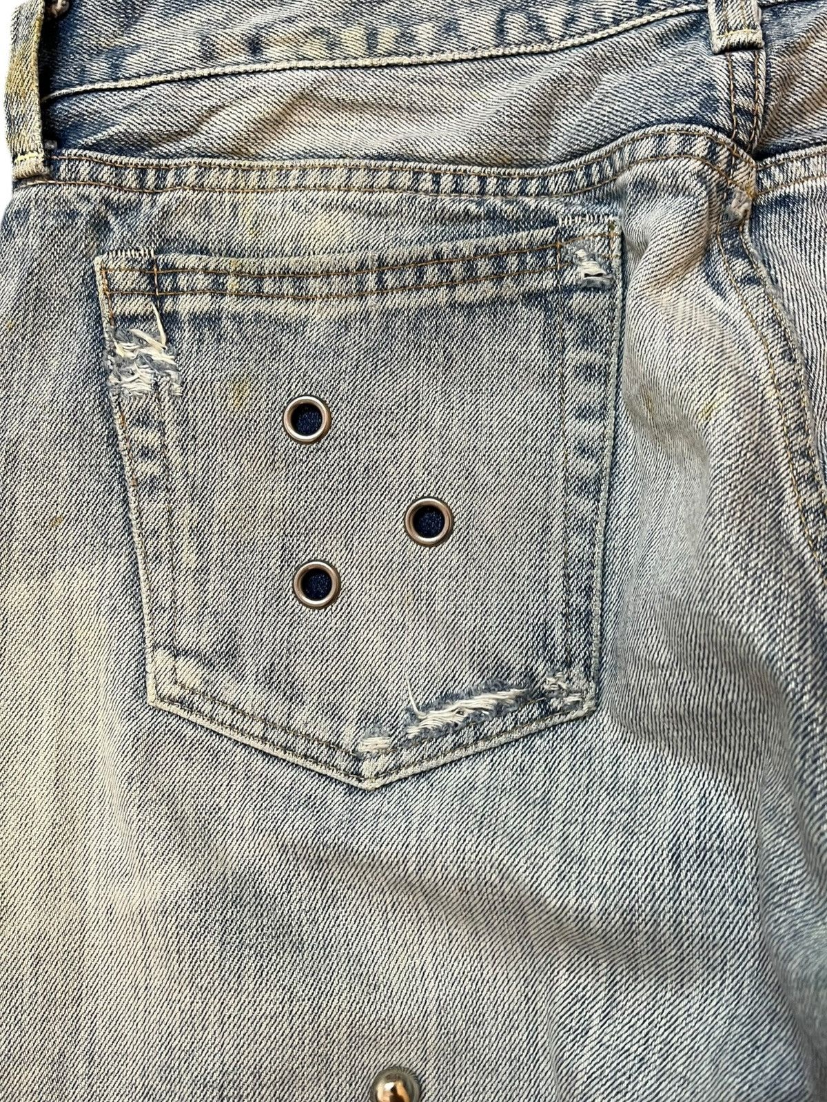 If Six Was Nine Vintage RNA Slang Patchwork Embroidery Grunge Denim Size US 32 / EU 48 - 7 Thumbnail