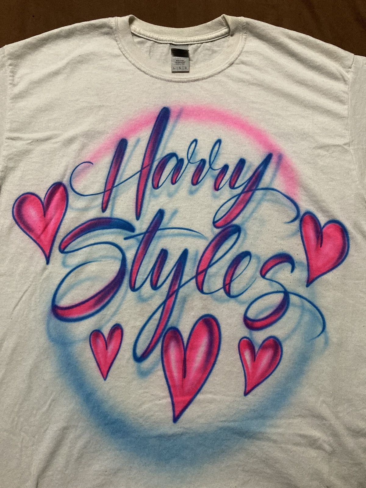 Band Tees × Rap Tees Harry Styles Airbrush Tee Size US L / EU 52-54 / 3 - 3 Thumbnail