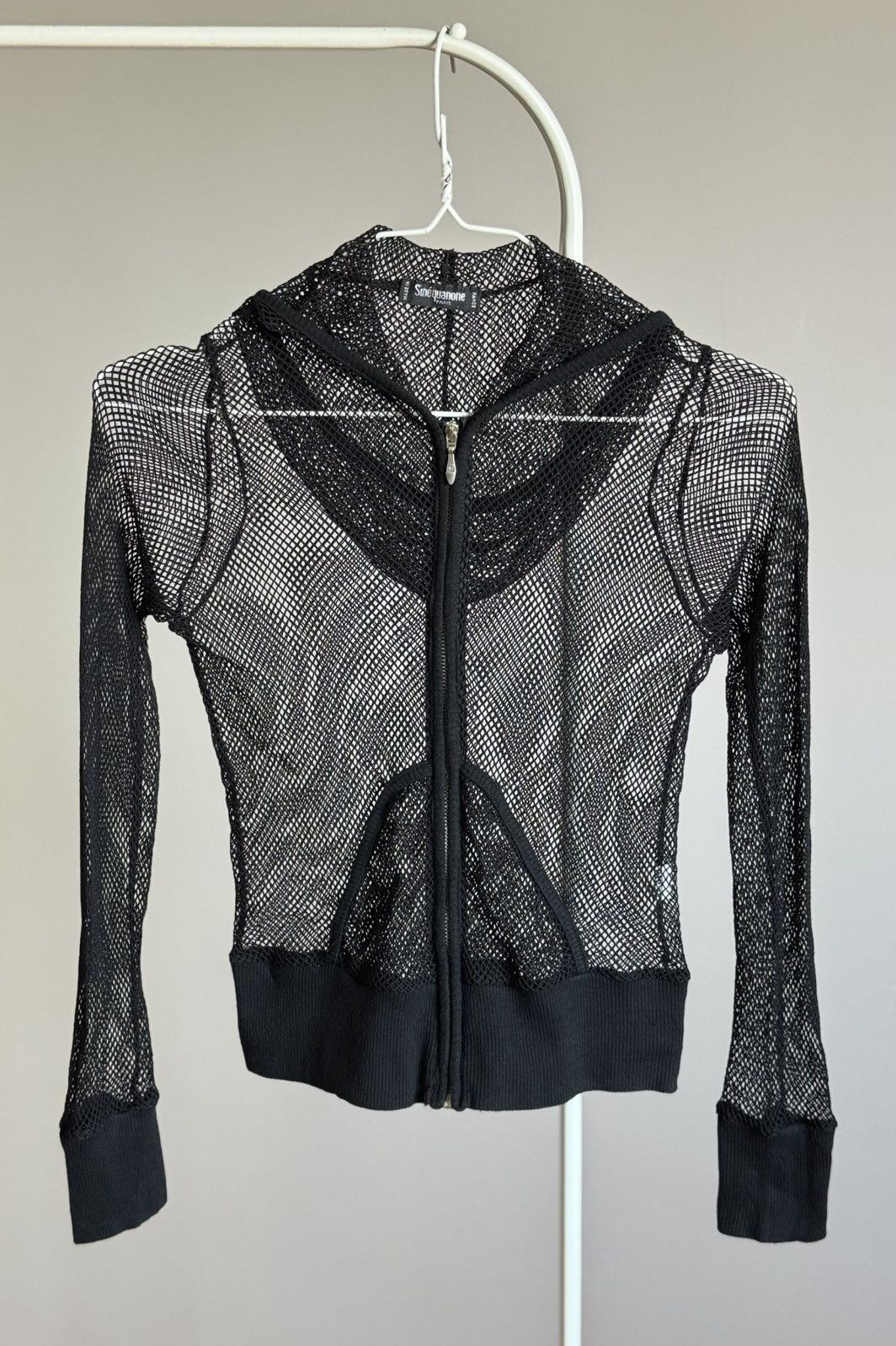 Other Sinequanone Paris Mesh Zip Hoodie Y2K balenciaga style Size S / US 4 / IT 40 - 1 Thumbnail