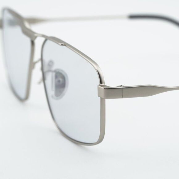 Balenciaga Balenciaga BB0418SK 004 Sunglasses Silver Square Frame, Grey Size ONE SIZE - 7 Thumbnail