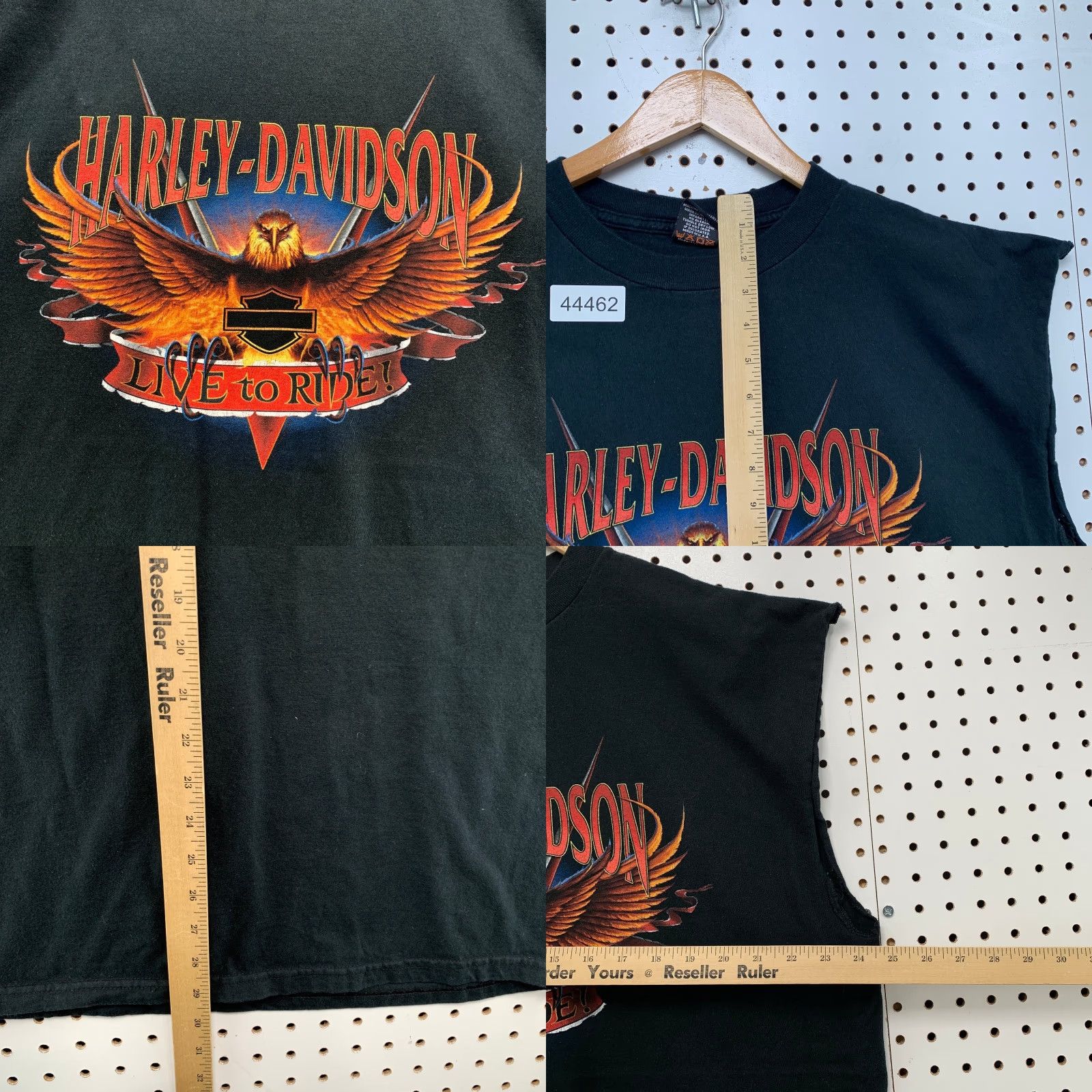 Harley Davidson VINTAGE Harley-Davidson Live Ride Eagle Shirt Men 2XL Black Sleeveless Adult Regular Crew Neck Graphic Print 90s Biker Mens Size US XXL / EU 58 / 5 - 8 Thumbnail