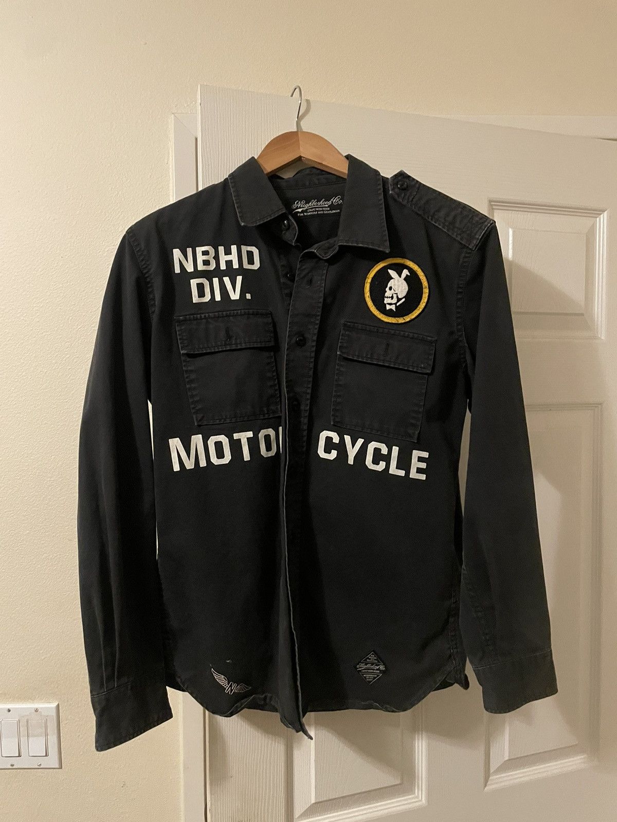 image of Neighborhood Moto Jacket in Black, Men's (Size Small)