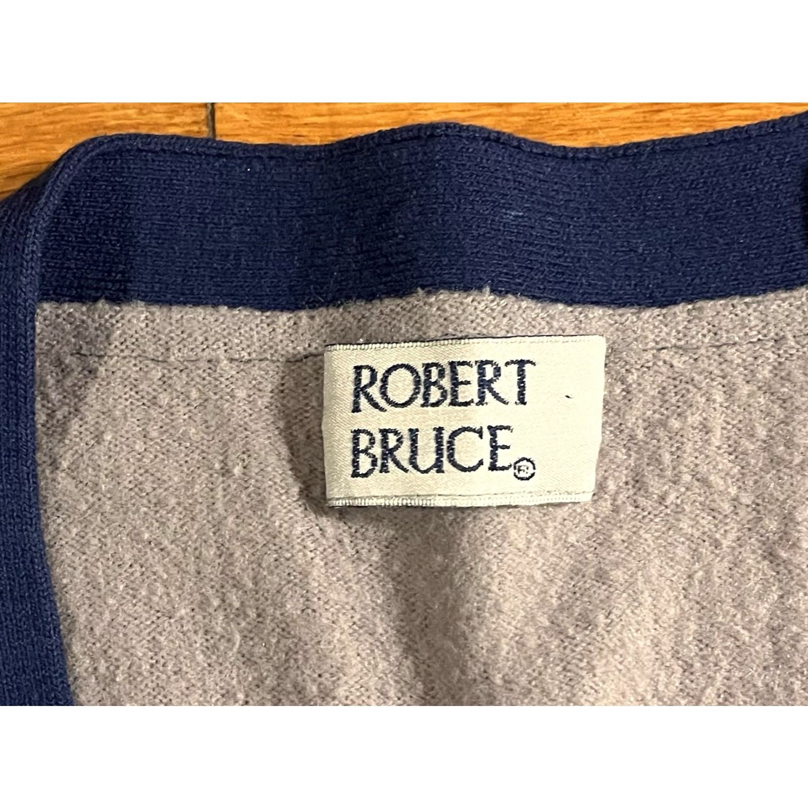 Vintage VINTAGE Robert Bruce Cardigan Sweater Men’s Large Gray 80s Size US L / EU 52-54 / 3 - 6 Thumbnail