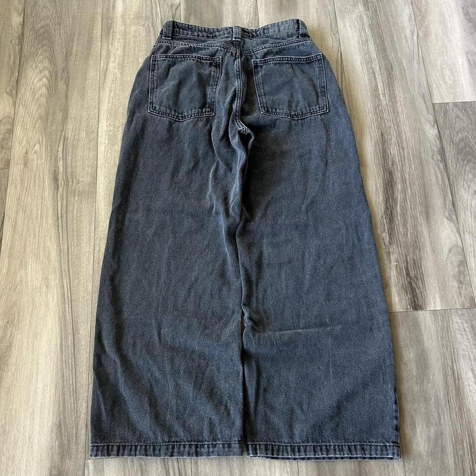 Cotton On Vintage Baggy Cotton On Black Denim Jeans Wide Leg size 28 Size 30" / US 8 / IT 44 - 1 Thumbnail
